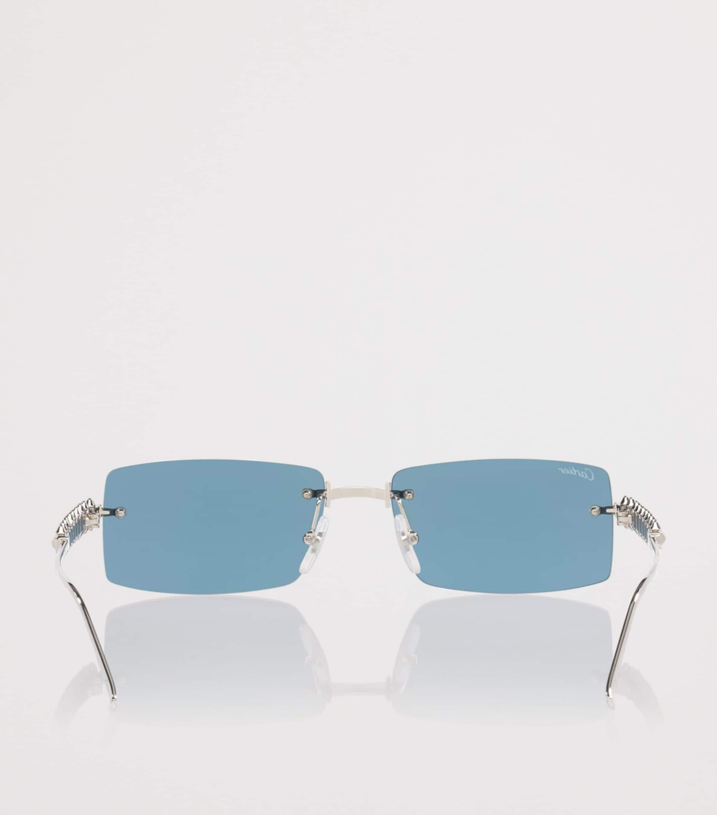 Cartier Clash de Cartier Rectangle Sunglasses Silver Image 4