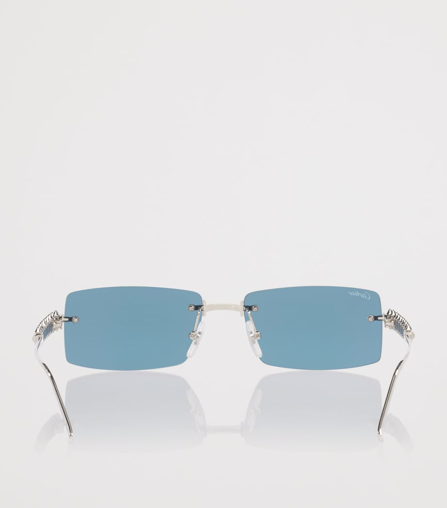Cartier Clash de Cartier Rectangle Sunglasses Silver Image 4