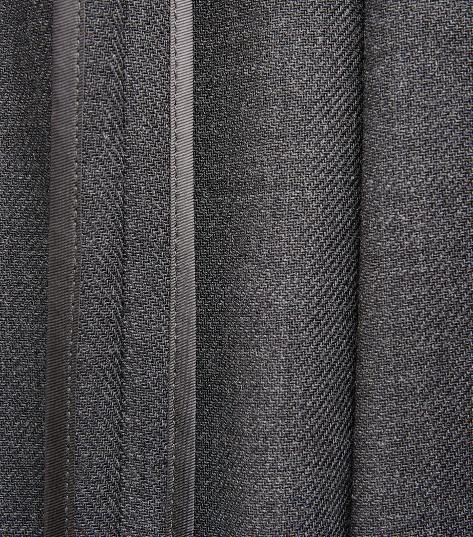 Paul Smith Mens Wool Relaxed Pleated Trousers Melange Image 6