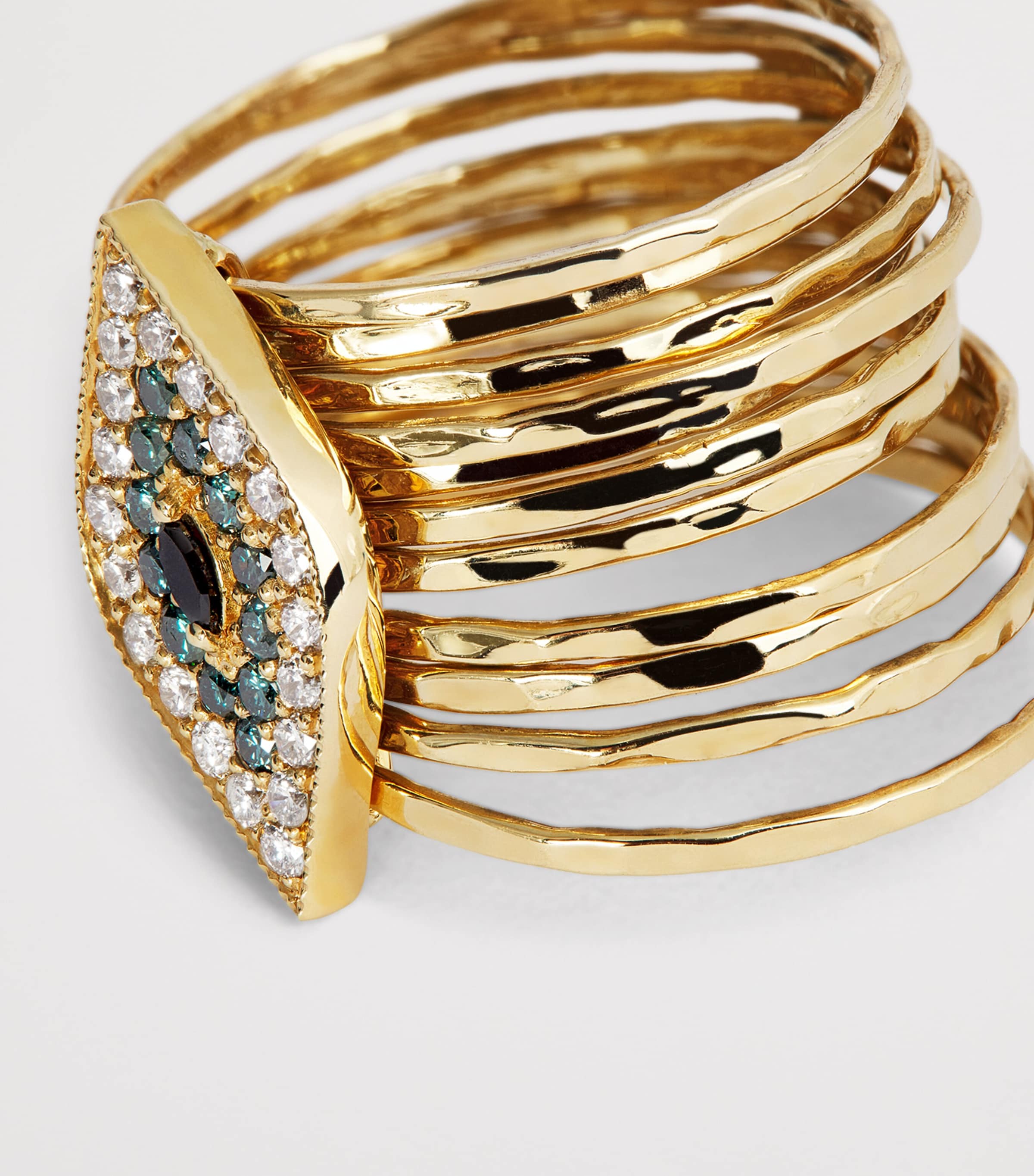 Yellow Gold and Diamond Eye Ring YELLOW GOLD Image 6