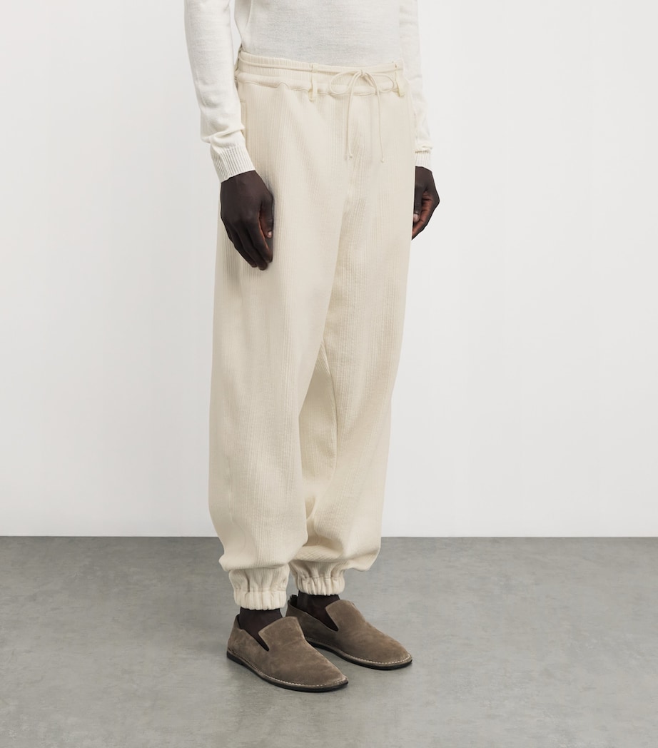 MORDECAI Mens Cotton Ribbed Straight Sweatpants Image 3