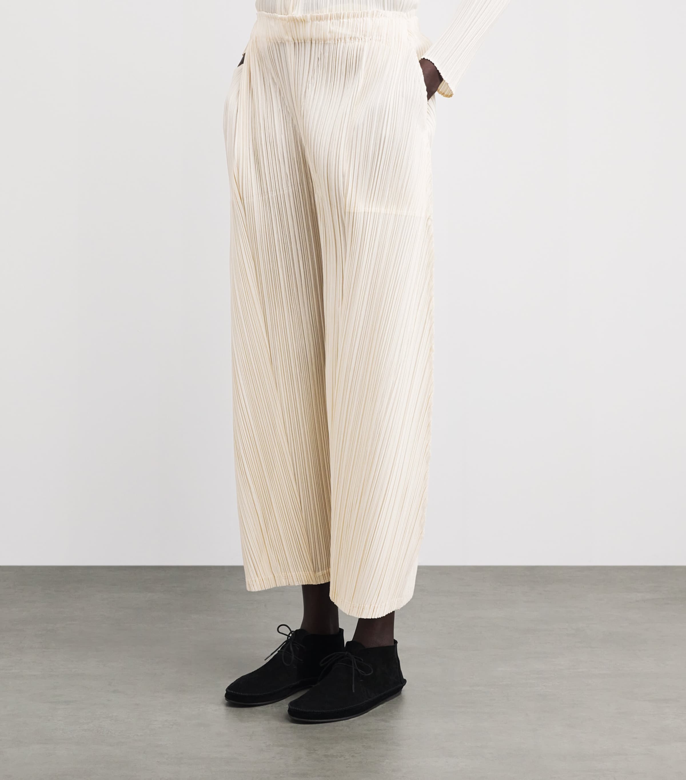 Pleats Please Issey Miyake Neutral Thicker Bottoms 2 Trousers