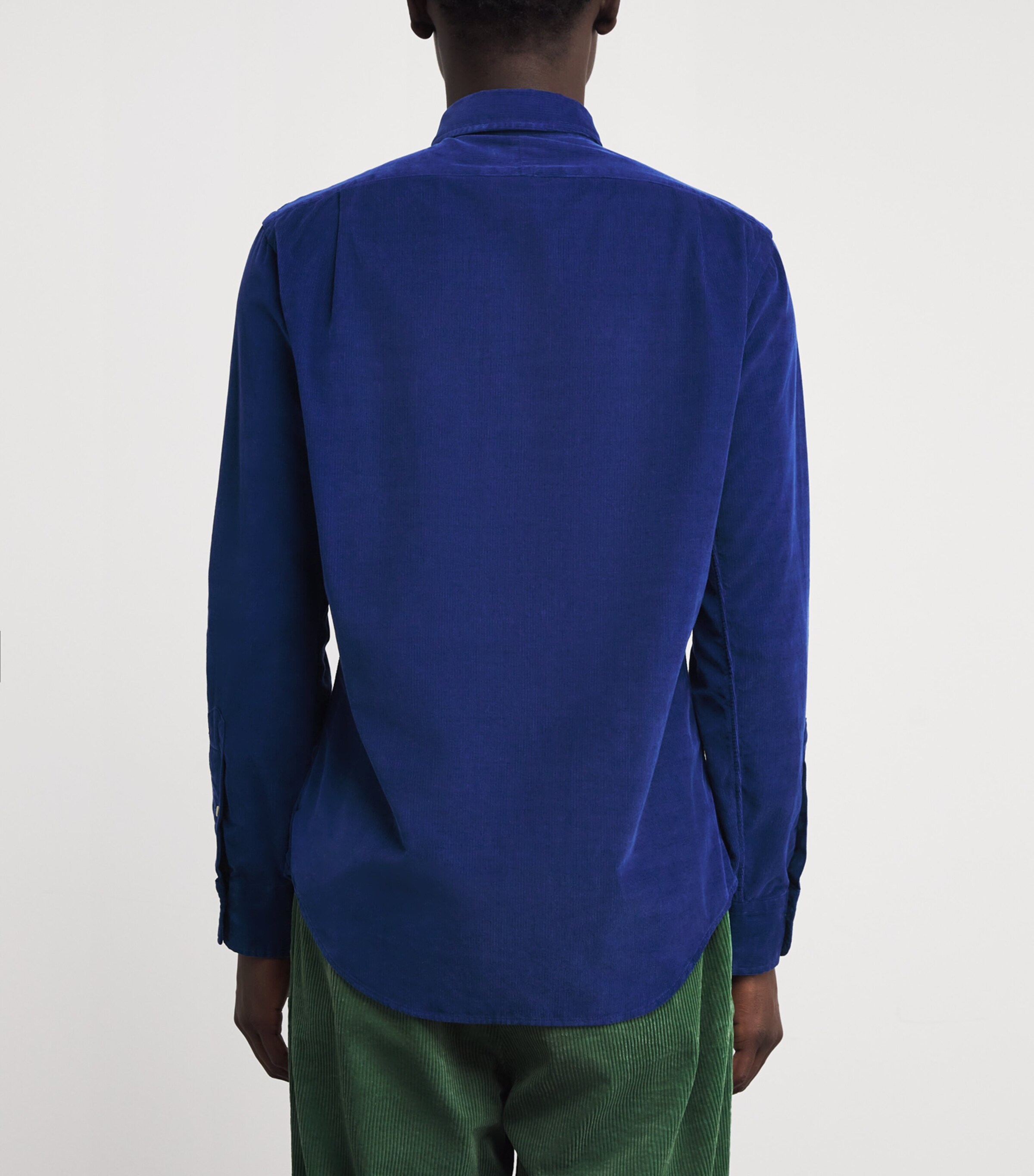 Cotton Corduroy Logo Shirt NAVY Image 4