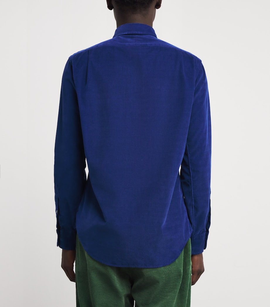 Cotton Corduroy Logo Shirt NAVY Image 4