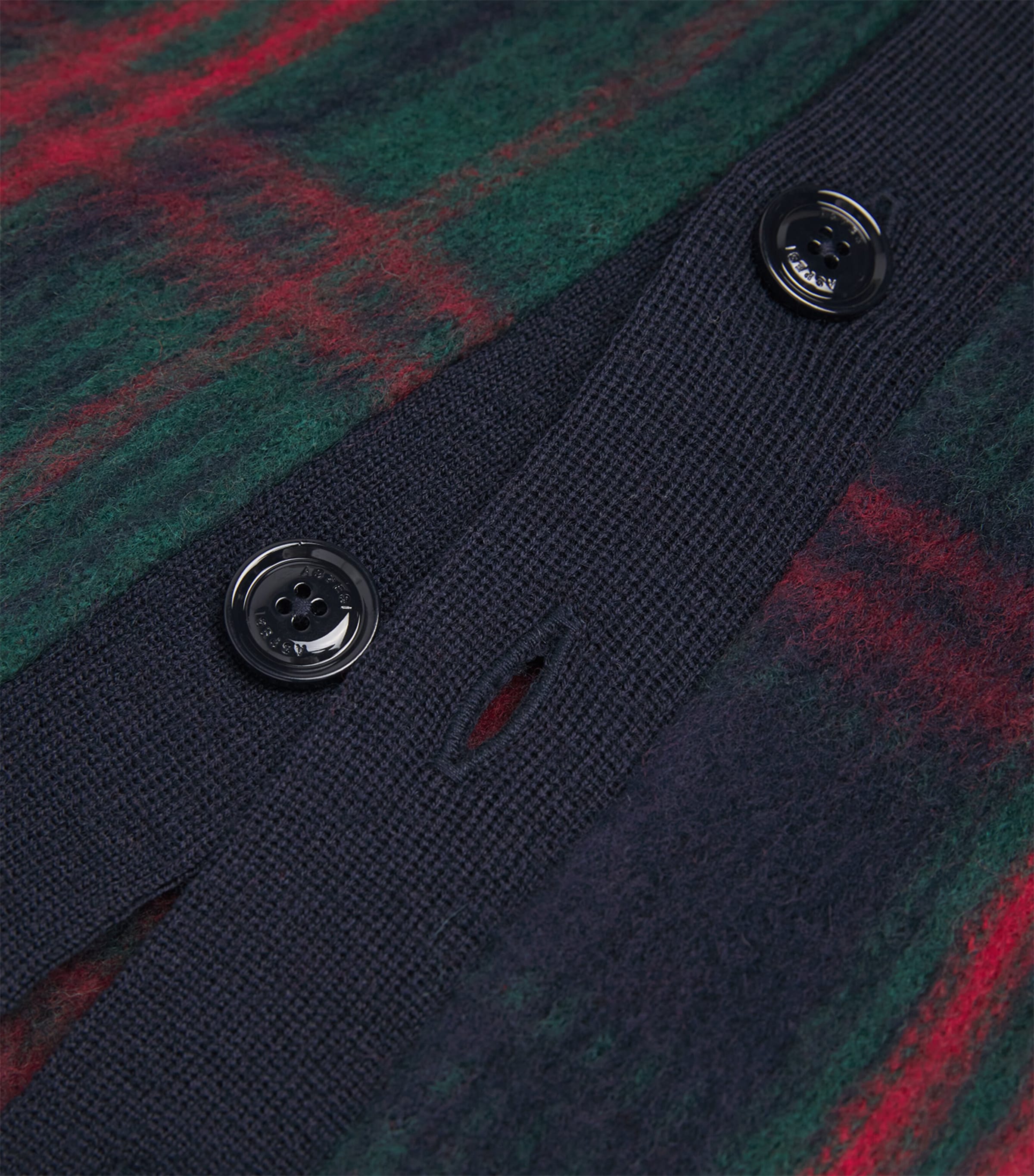 Wool Check Cardigan 40376 - CHECK VERDE Image 5