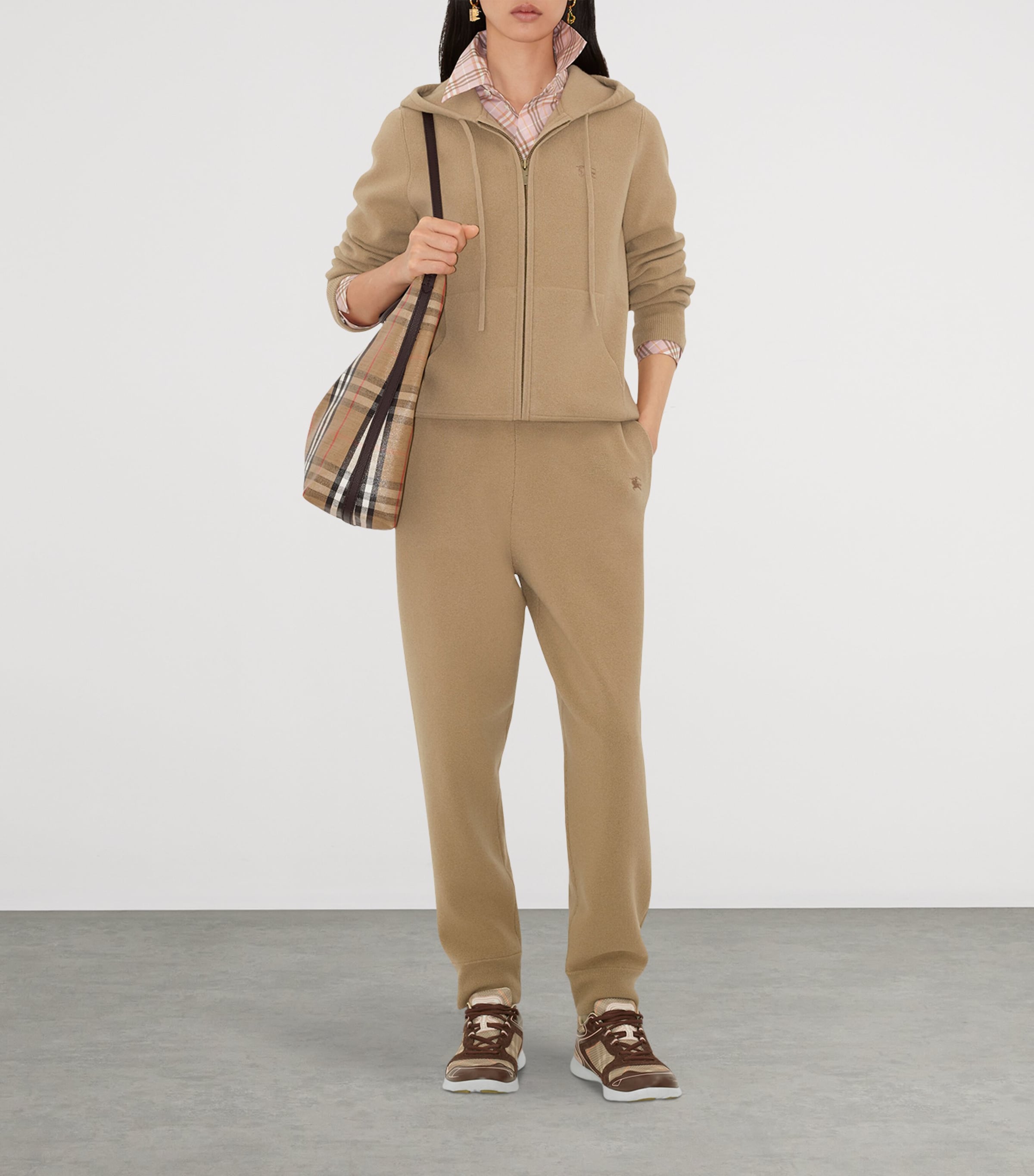 Cashmere-Blend Sweatpants FLAX Image 2