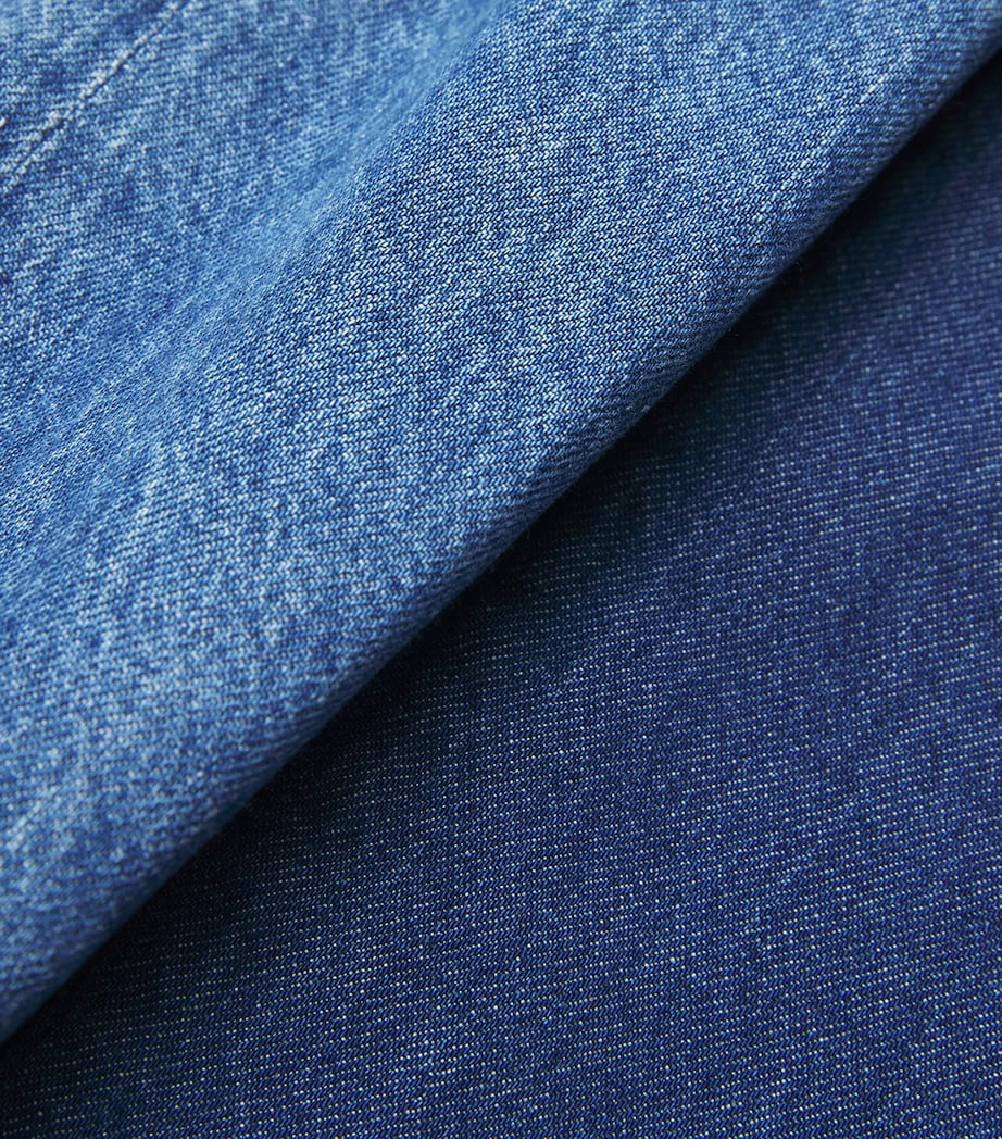 Wide-Leg Pleated Jeans BLUE JEAN Image 5