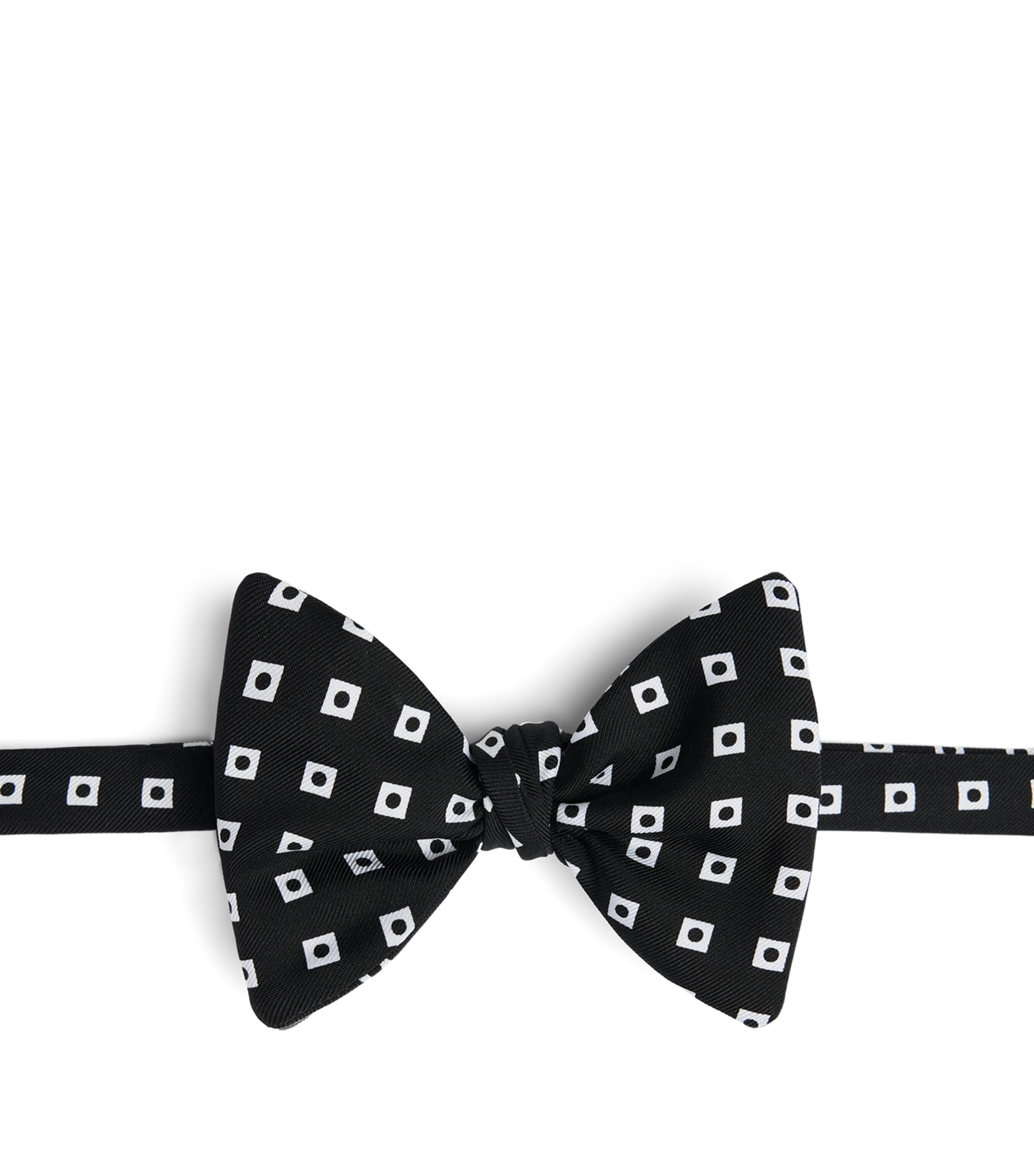 Dunhill Mulberry Silk Polka Dot Bow Tie Image 1