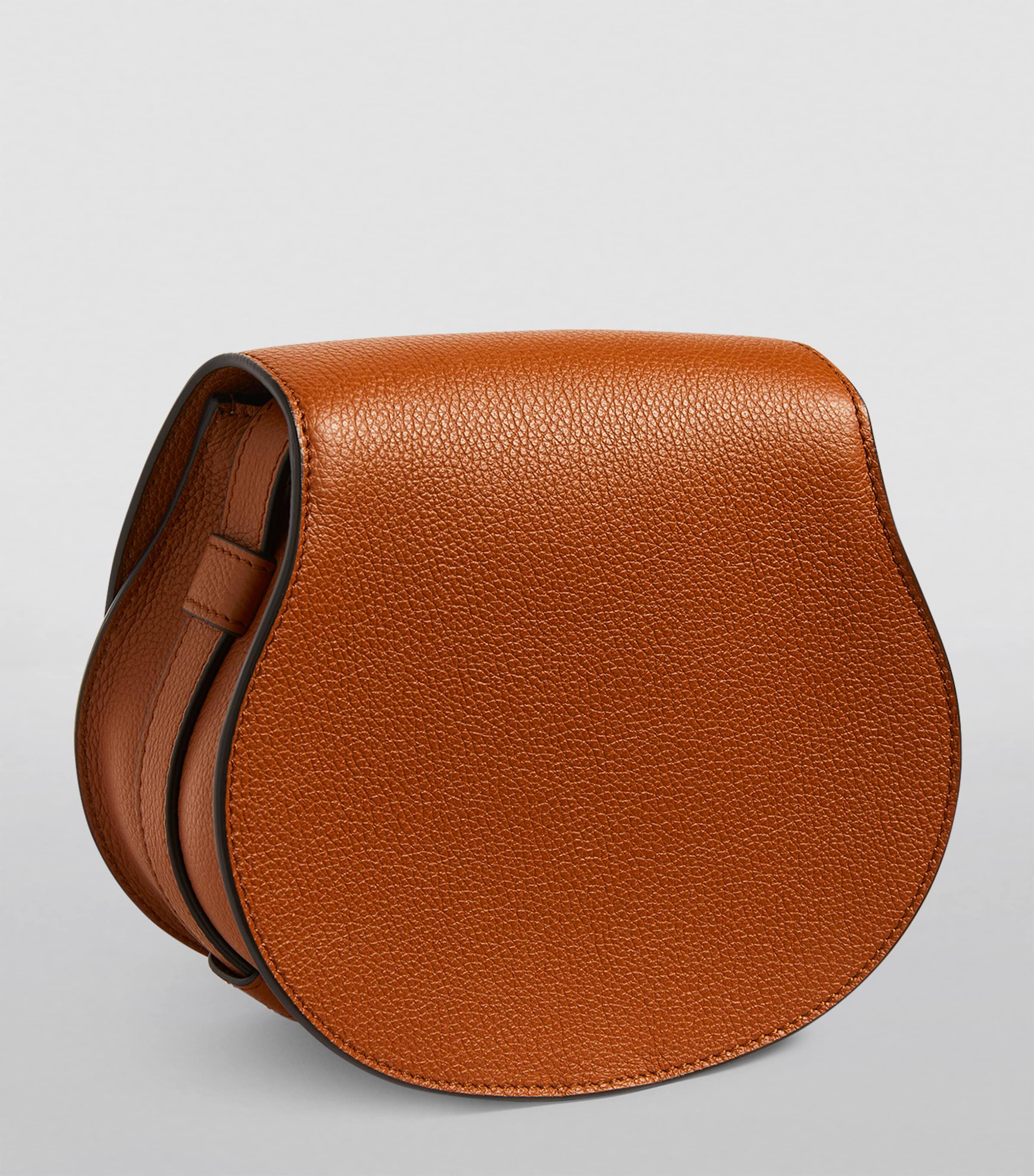 Small Leather Marcie Saddle Bag BAG TAN Image 2