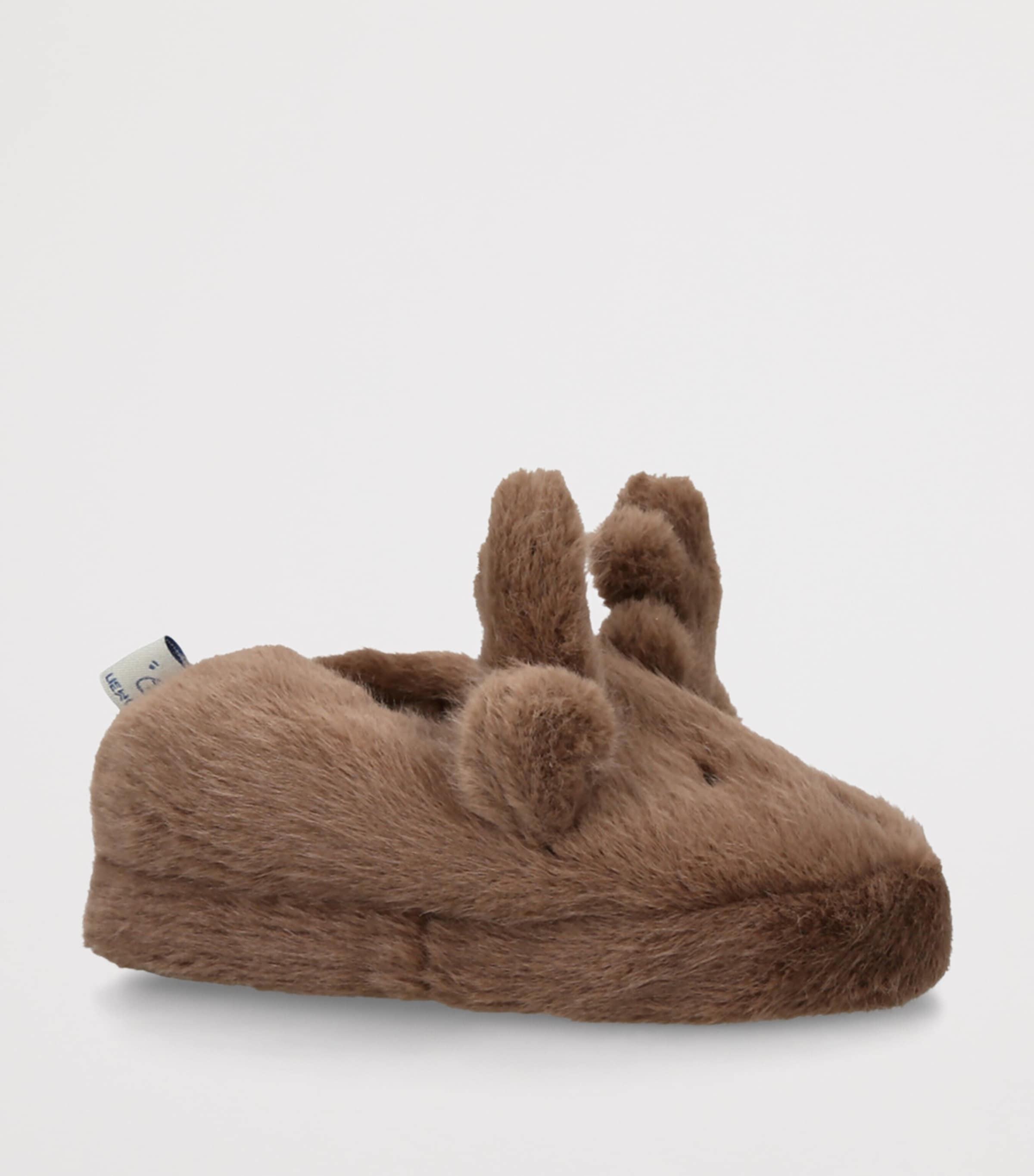 Aviaja Reindeer Slippers DARK BROWN Image 3
