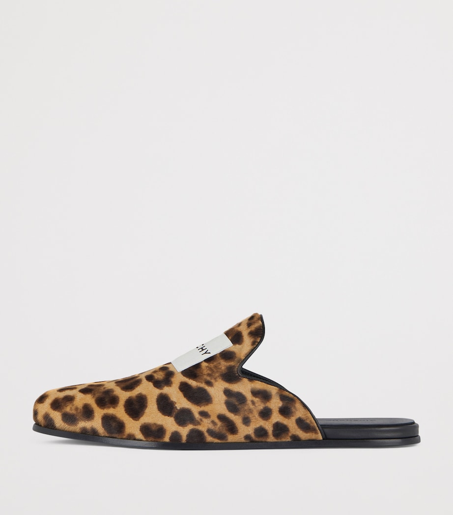 Leopard Print Lounge Mules BLACK/BEIGE Image 3