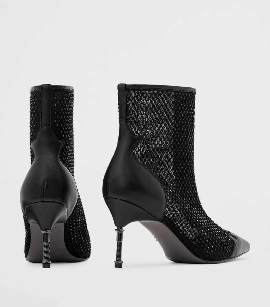 Mesh Natasha Heeled Boots 88 BLACK Image 3