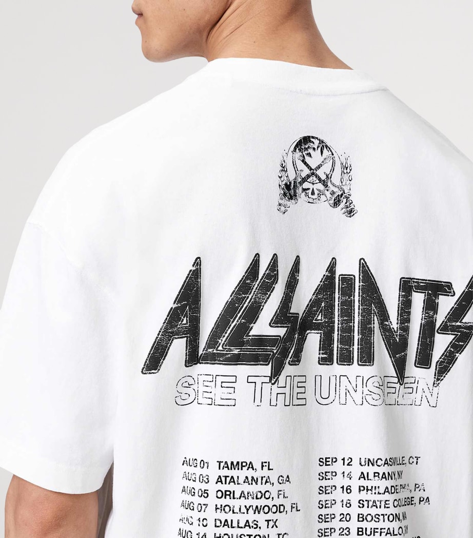 AllSaints Mens Organic Cotton Chromium T-Shirt Ashen White Image 5