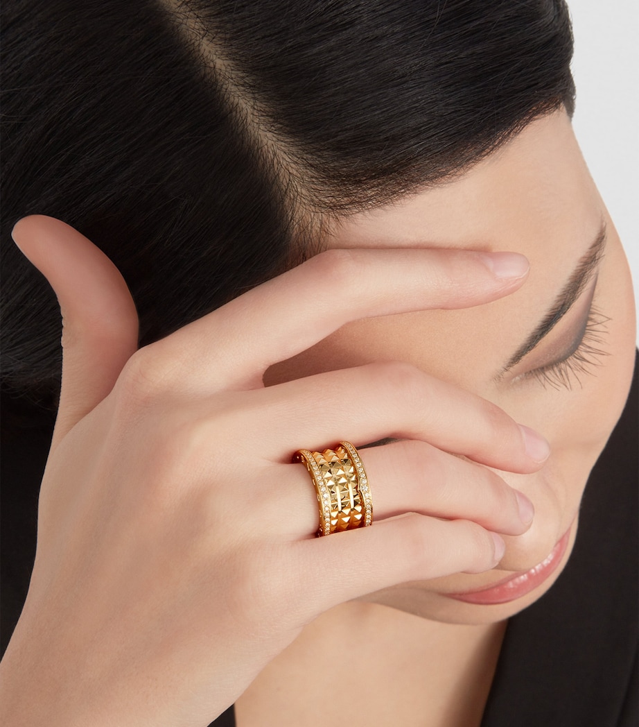 Yellow Gold and Diamond B.zero1 Rock Four-Band Ring YELLOW GOLD Image 7