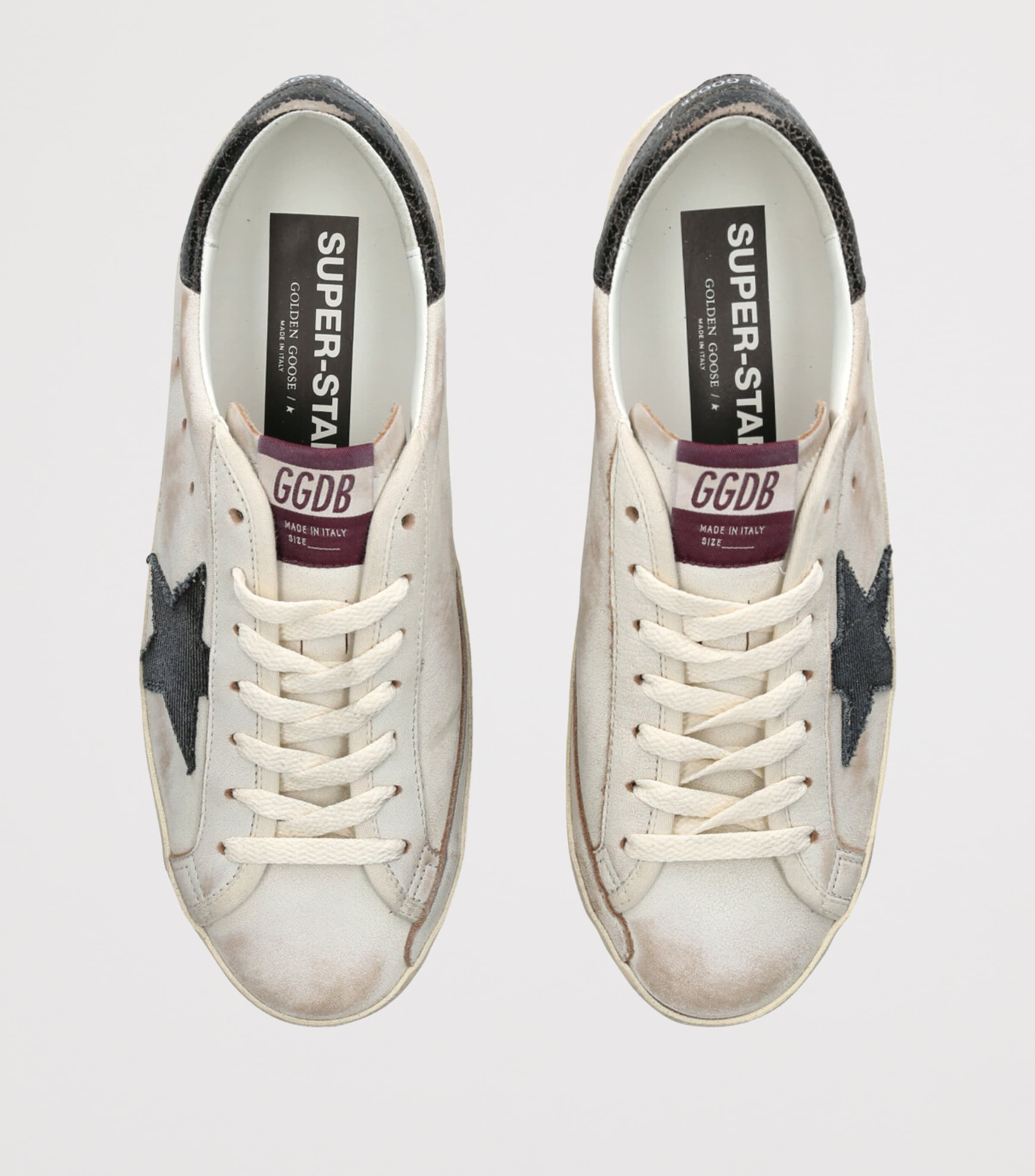 Leather Super-Star Sneakers WHITE/BLK Image 4