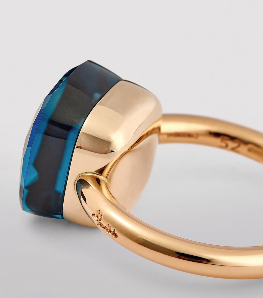 Mixed Gold and Blue London Topaz Nudo Maxi Ring 000TL Image 6