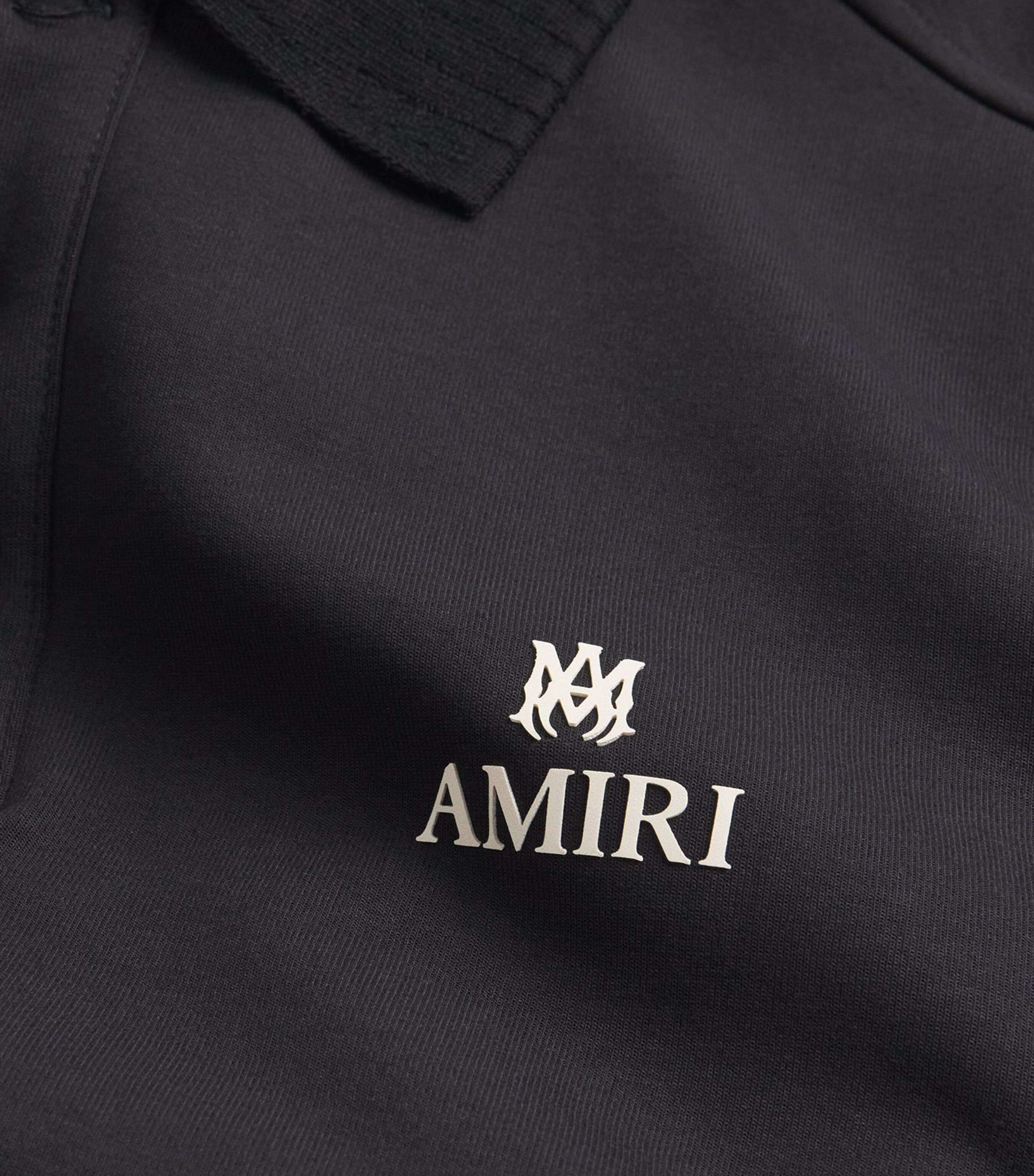 Oversized Logo Polo Shirt BLACK Image 5