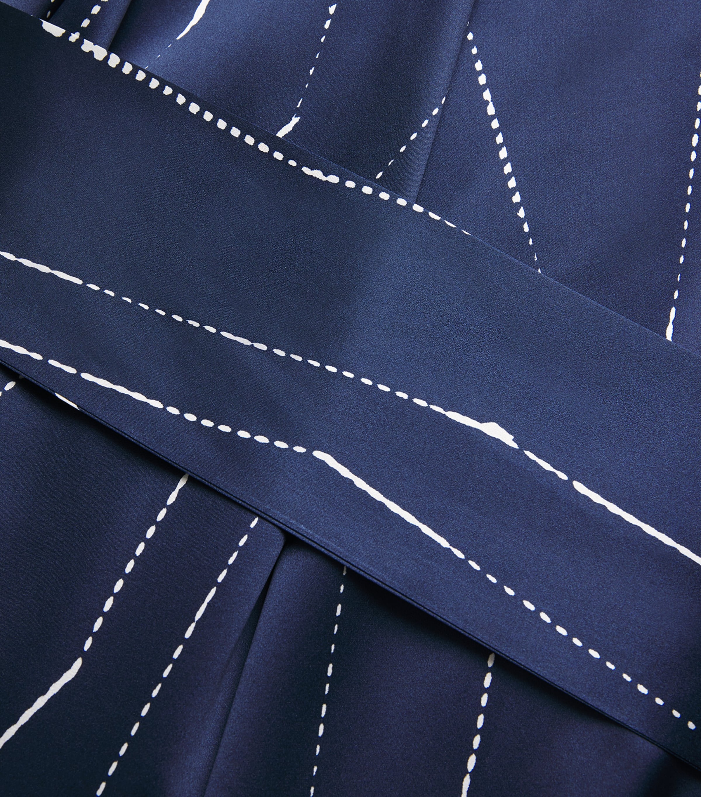Kiton Womens Silk Stripe Maxi Shirt Dress Blue/white Image 6