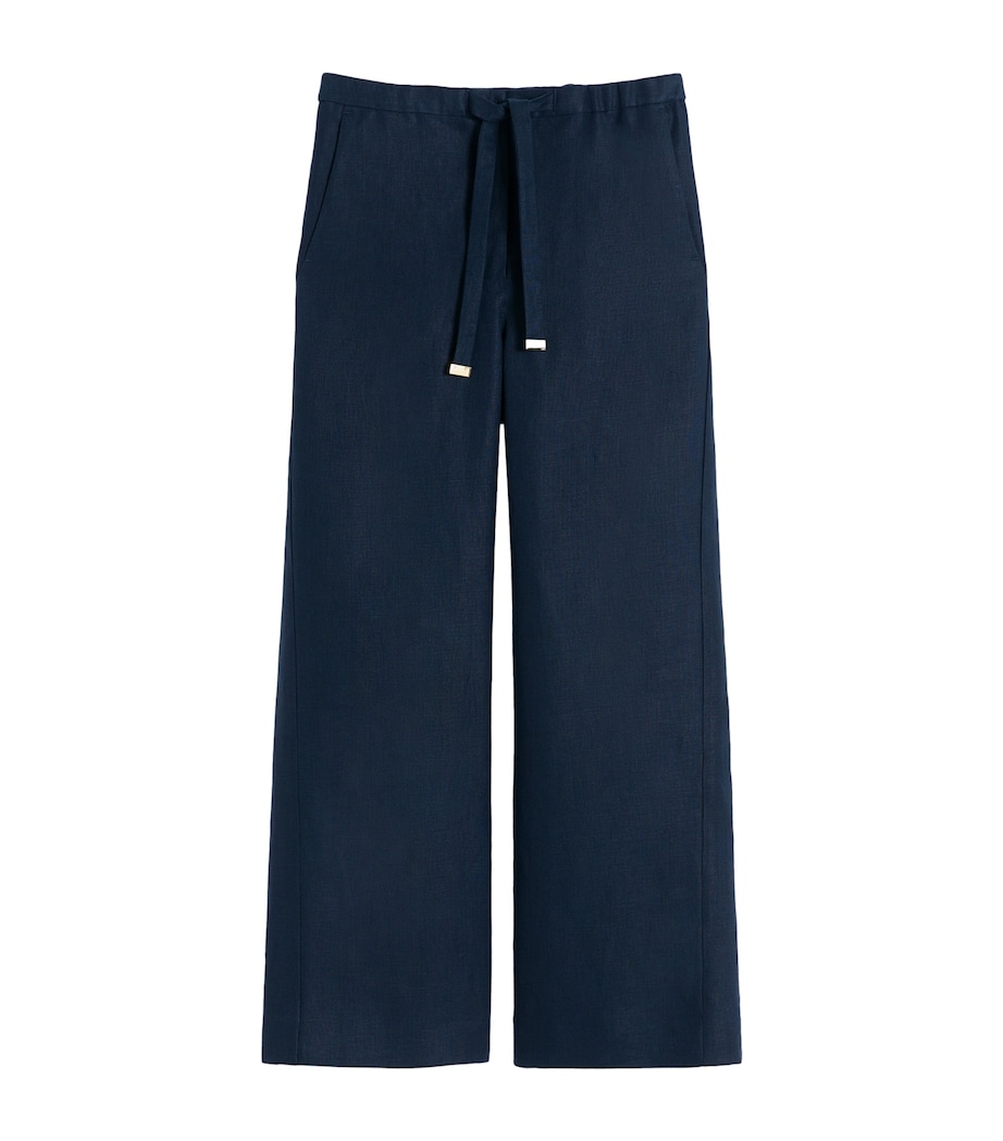 Linen Drawstring Trousers MIDNIGHTBLUE Image 1