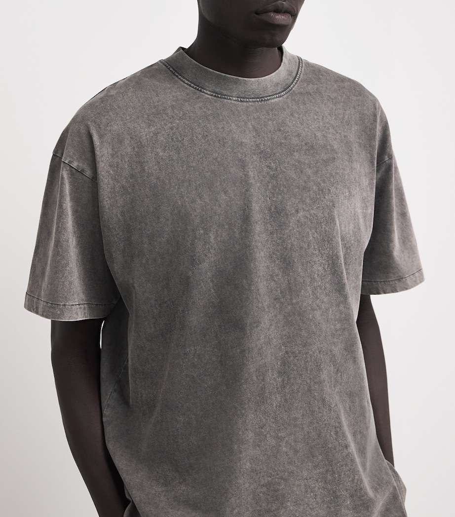 Cotton Initial Oversized T-Shirt VINTAGE GREY Image 6