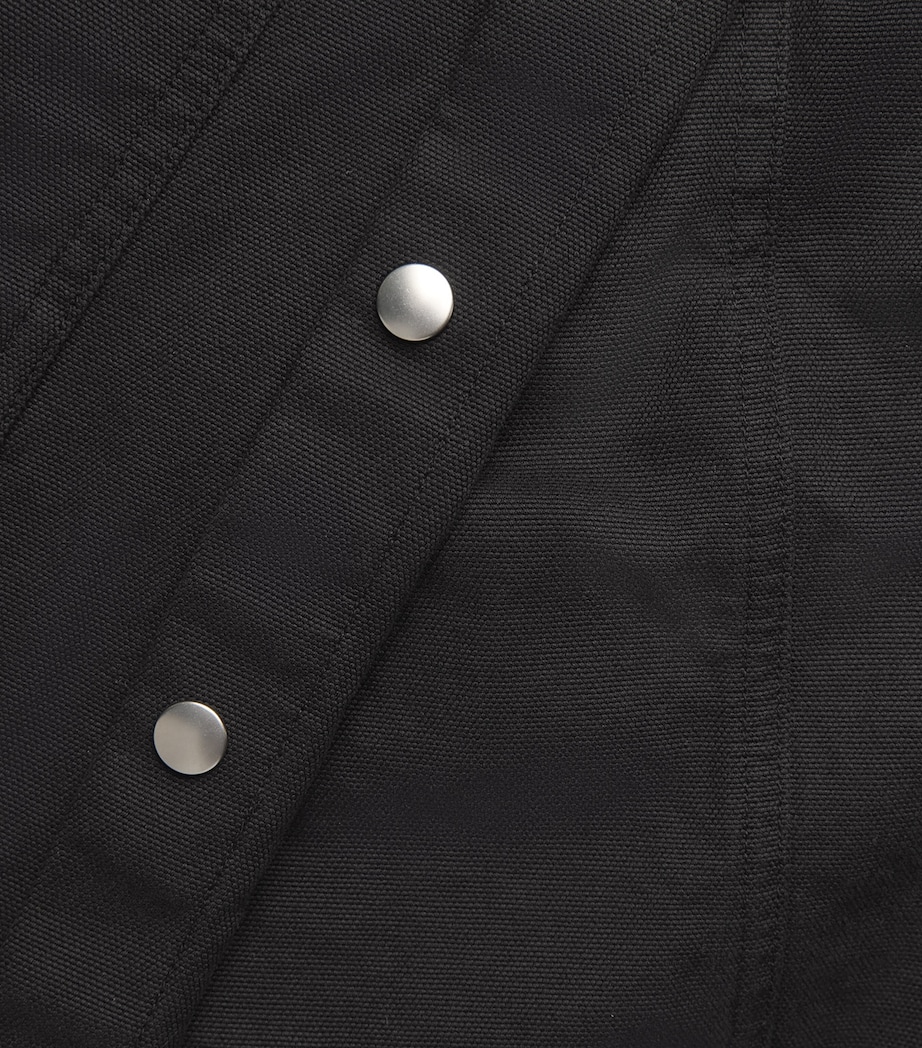 Rick Owens Cotton Pusher Wide-Leg Shorts Black Image 6