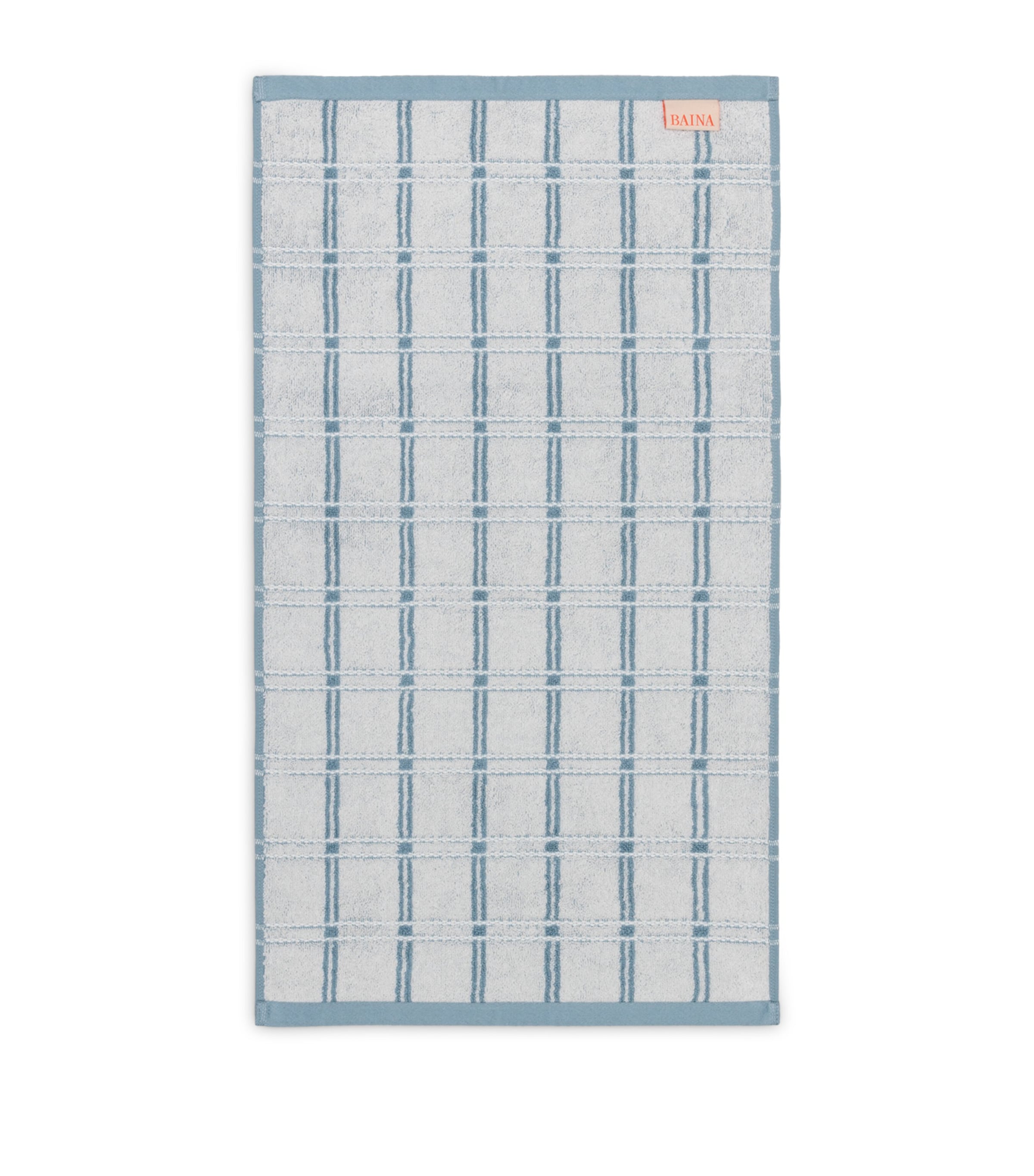 BAINA Organic Cotton Ness Hand Towel (40cm x 70cm) Celeste & Chalk Image 3