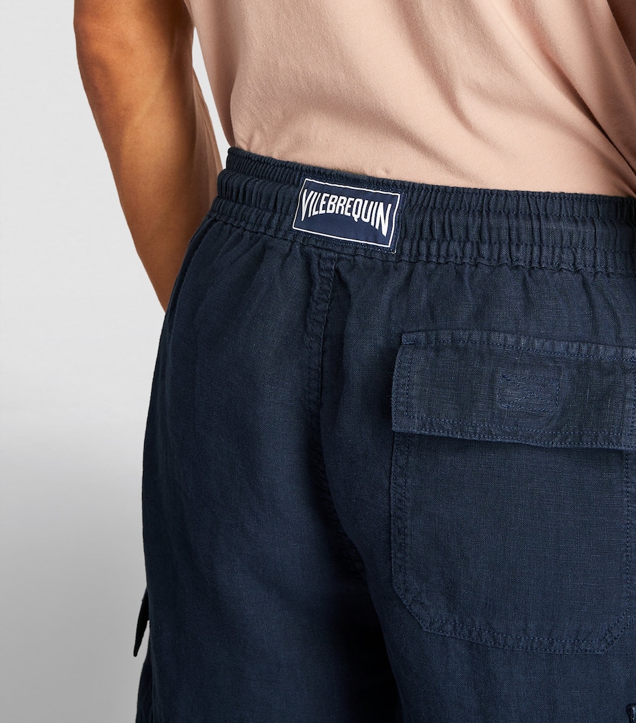 Linen Baie Shorts 390 BLUE MARINE Image 11