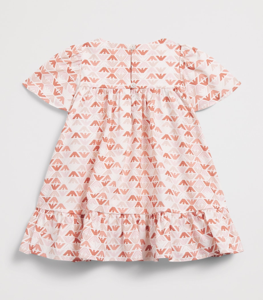 Emporio Armani Kids Logo Print Dress (6-36 Months) Eagle Fant . Image 2