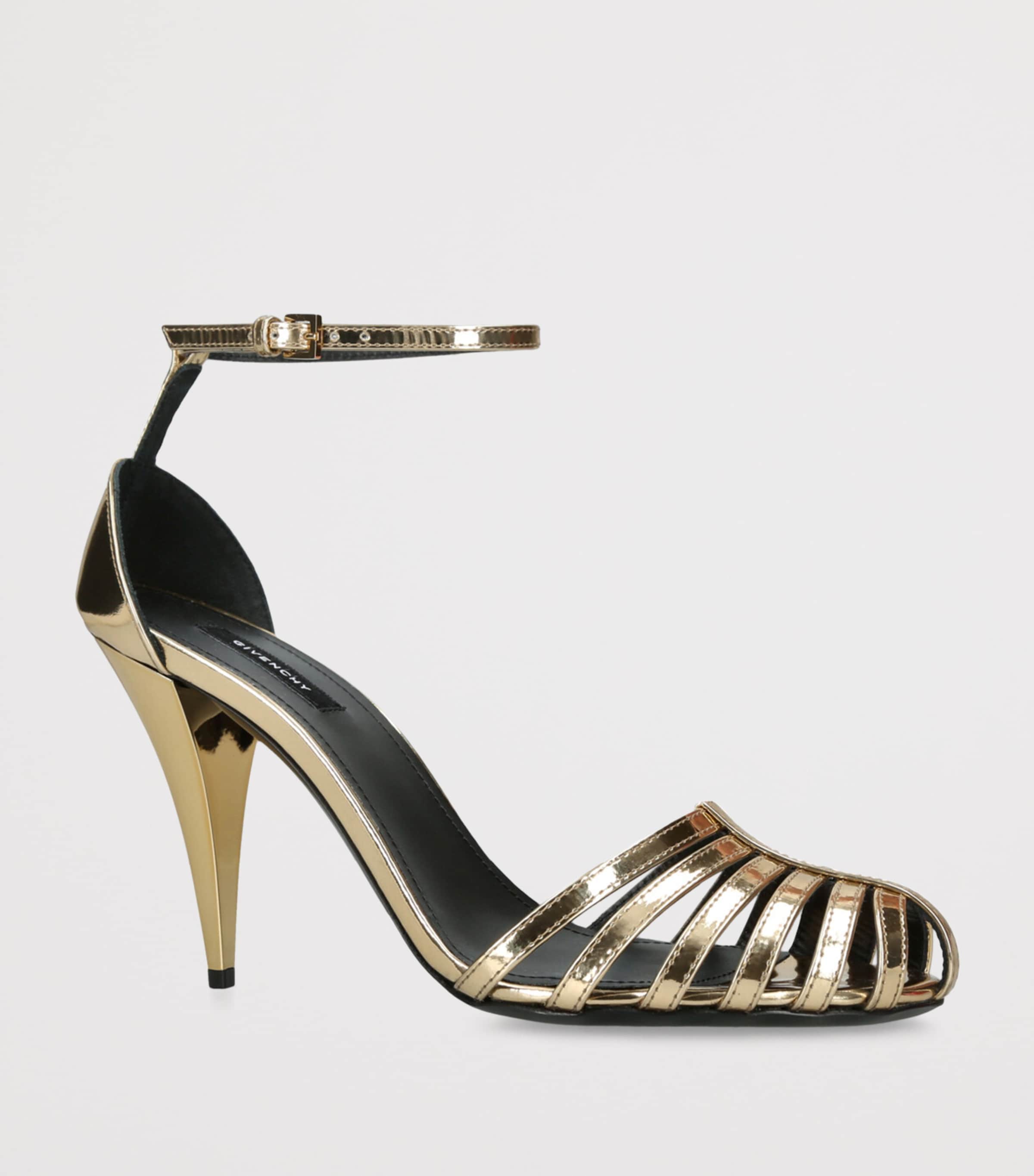 Metallic Cage Sandals 95 GOLD Image 3