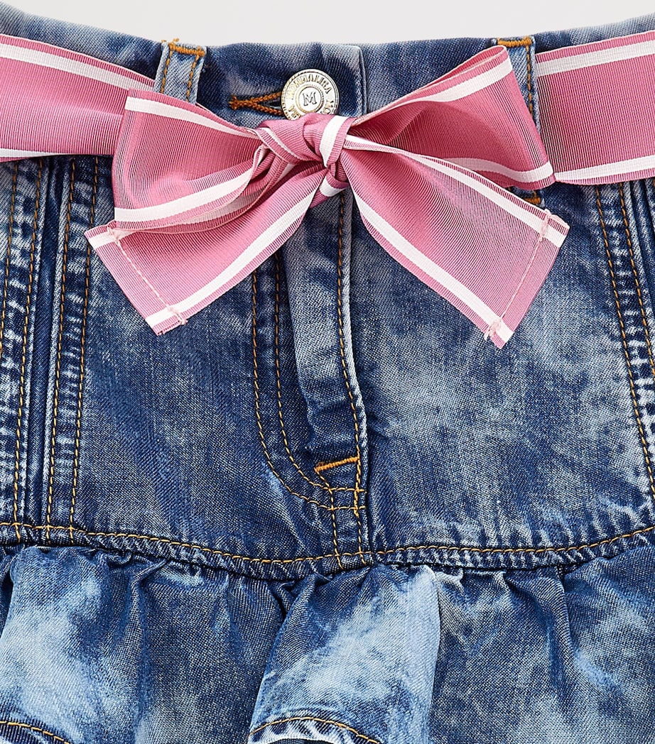 Chambray Bow-Detail Skirt (2-12 Years) BLU STONE DENIM Image 3