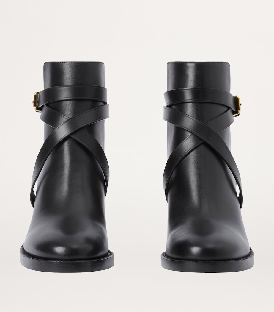 Check Ankle Boots 70 BLACK-ARCHIVE BEIGE Image 2