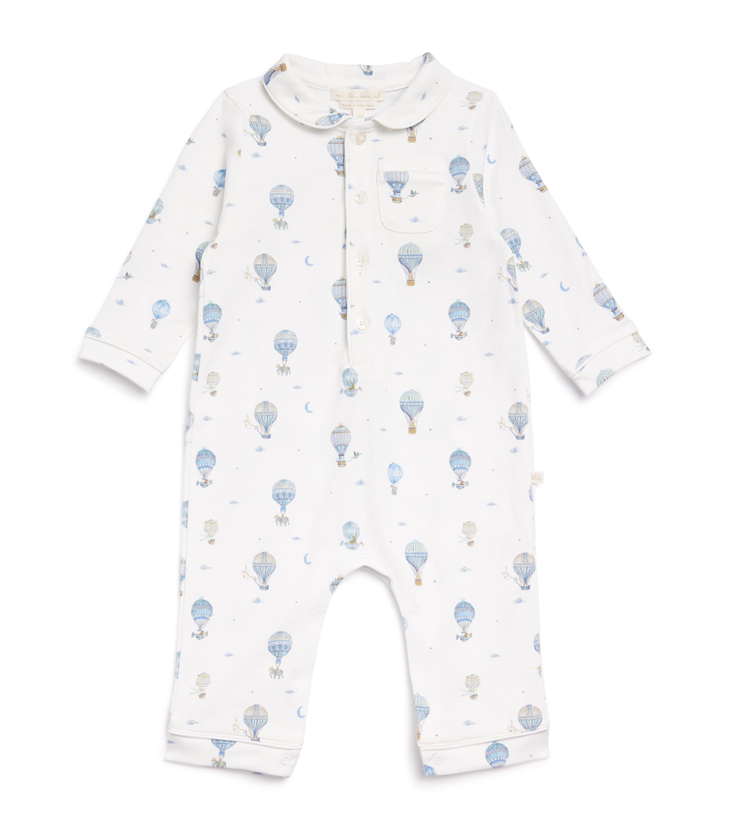 Marie-Chantal Charles Balloon Dream Playsuit (3-24 Months) White/blue Image 1