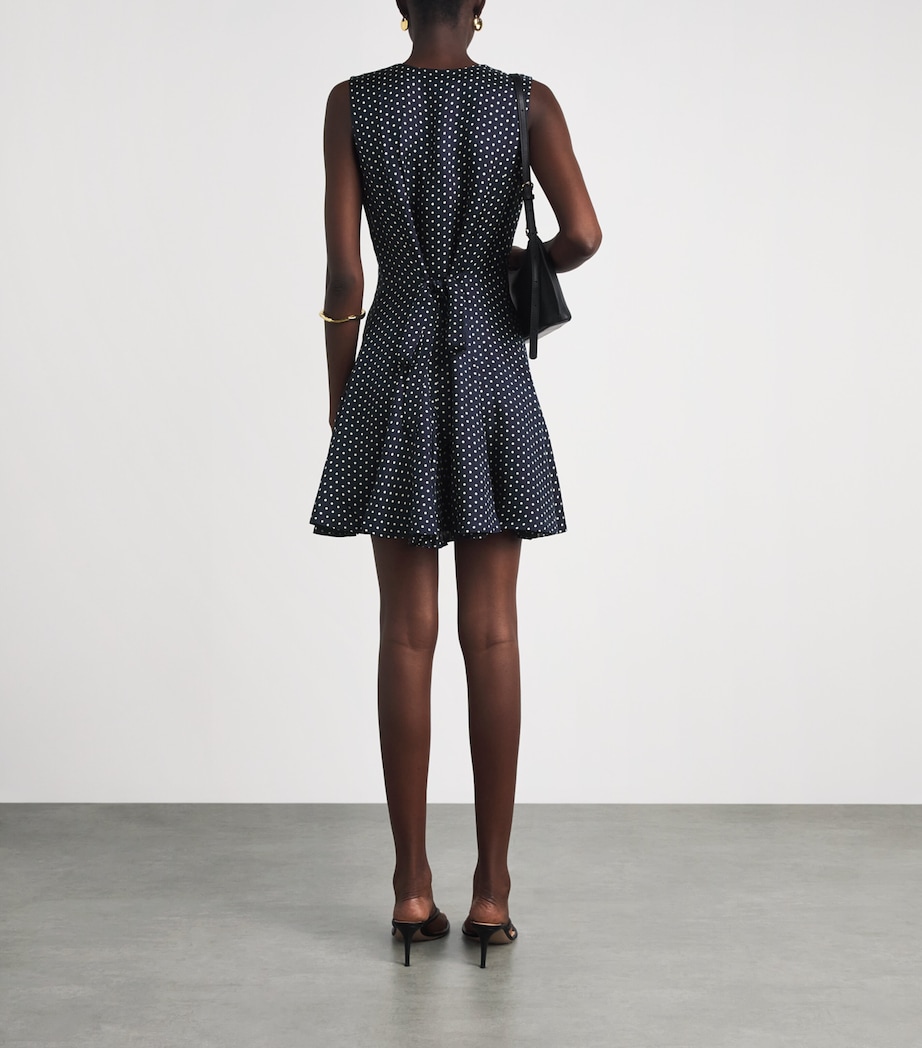 DÔEN Womens Silk-Blend Aubrey Mini Dress Hepburn Dot Image 4