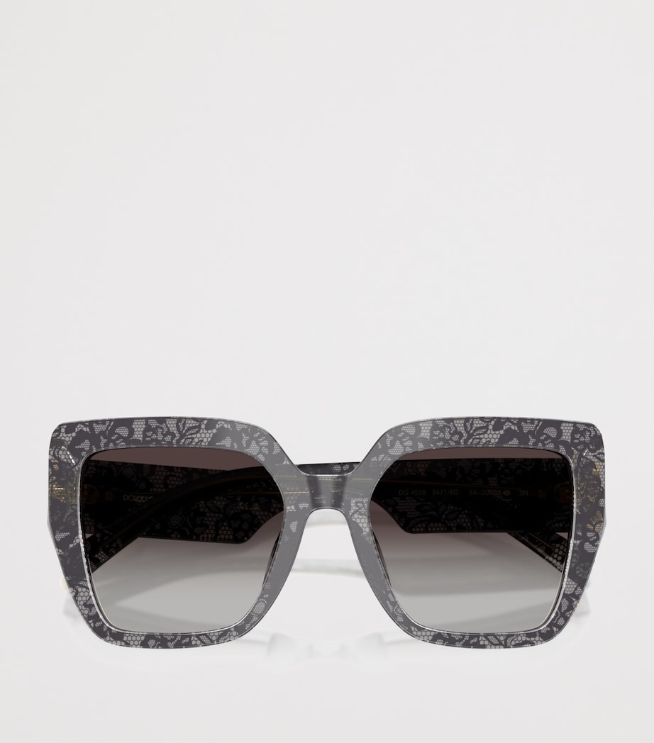 Dolce&Gabbana Lace Print Square Sunglasses Grey Image 5