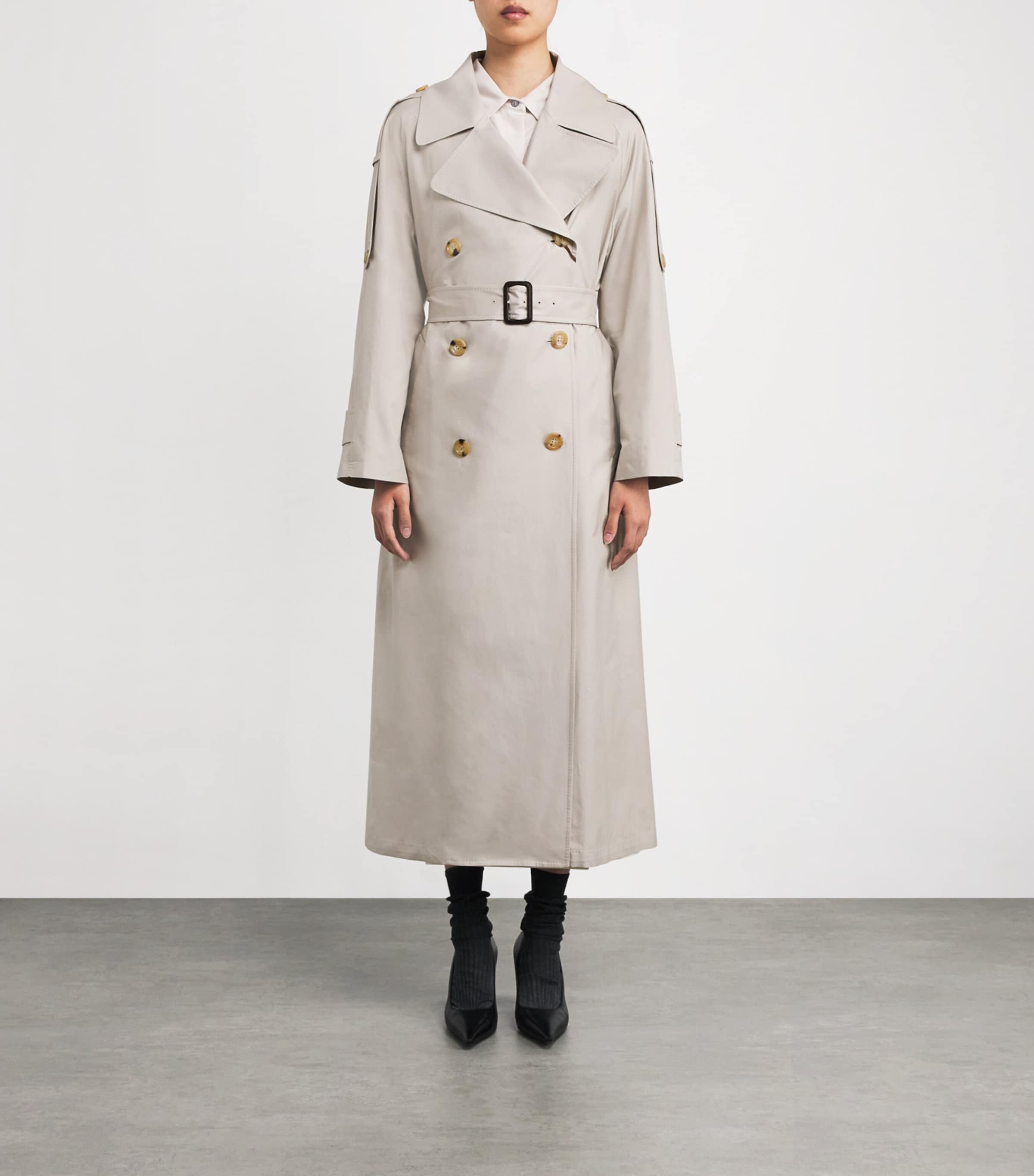 Belted Trench Coat ECRU Image 3