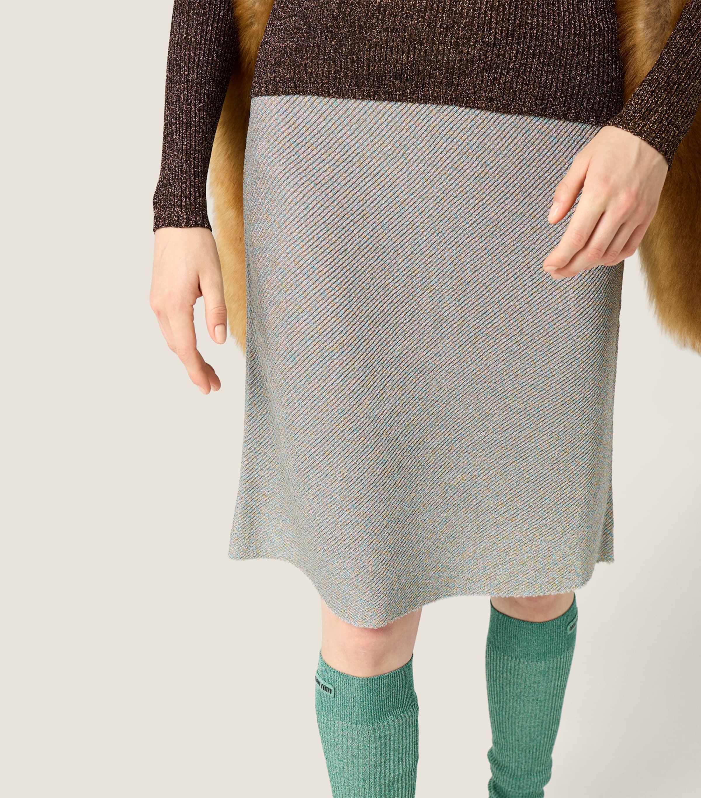 Lamé Ribbed Sweater F0005 Image 4