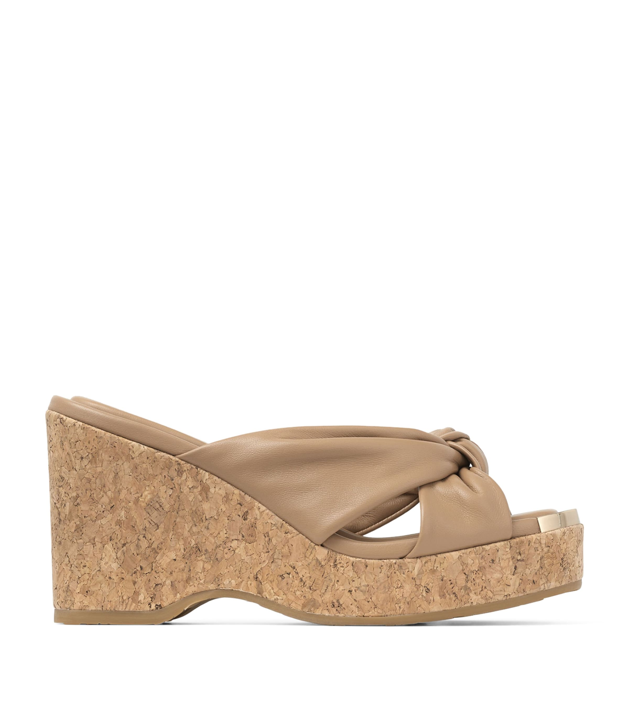 JIMMY CHOO AVENUE 95 WEDGE SANDALS 