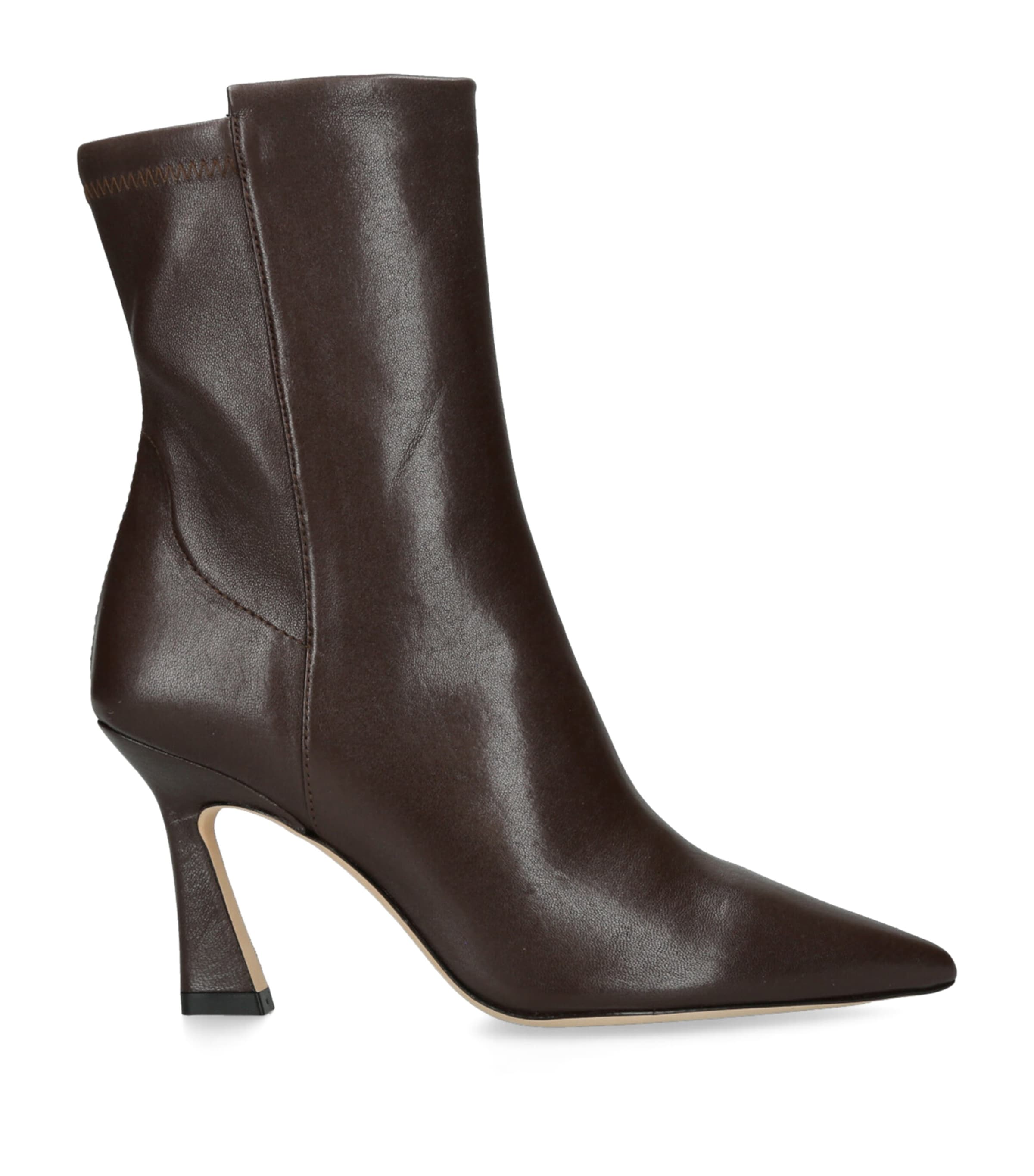 Stuart Weitzman Leather Vinnie Ankle Boots 85 In Brown