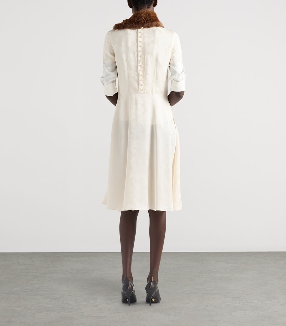 Jacquard Floral Midi Dress F0304 Image 5