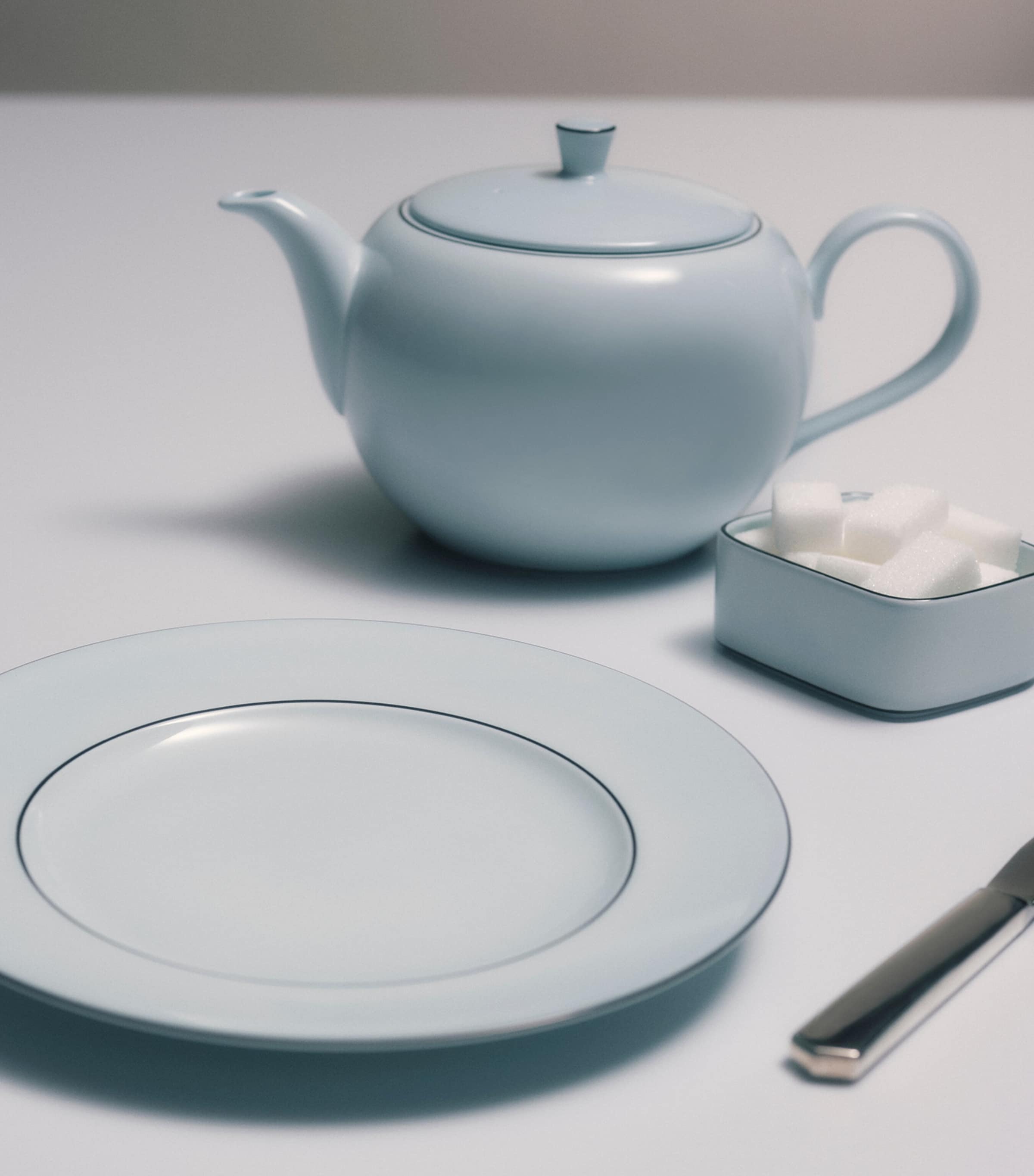 Set of 2 Celadon Dessert Plates (21cm) F03HV Image 2