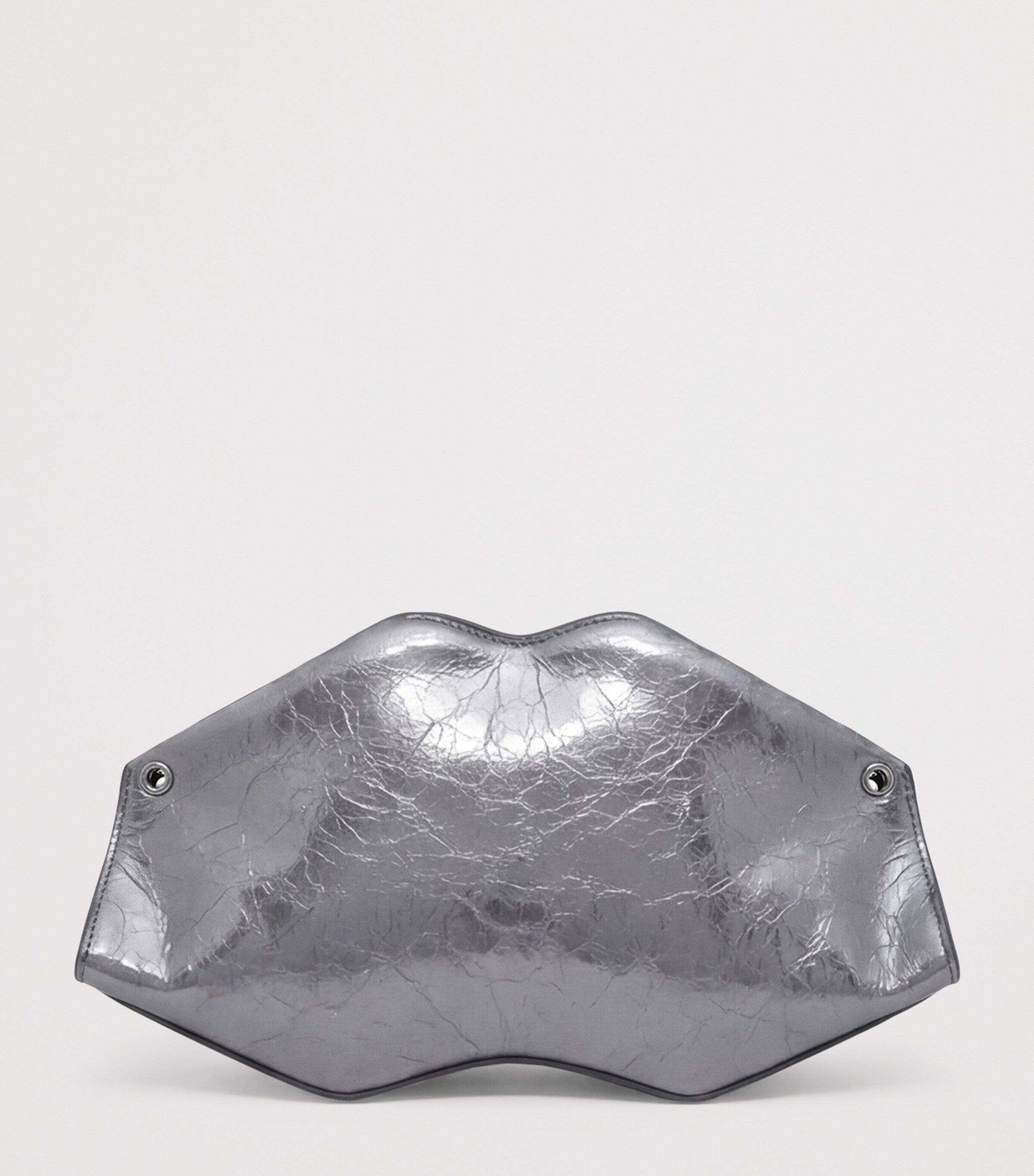 McQueen Cracked Metallic Leather Manta Pouch Image 5