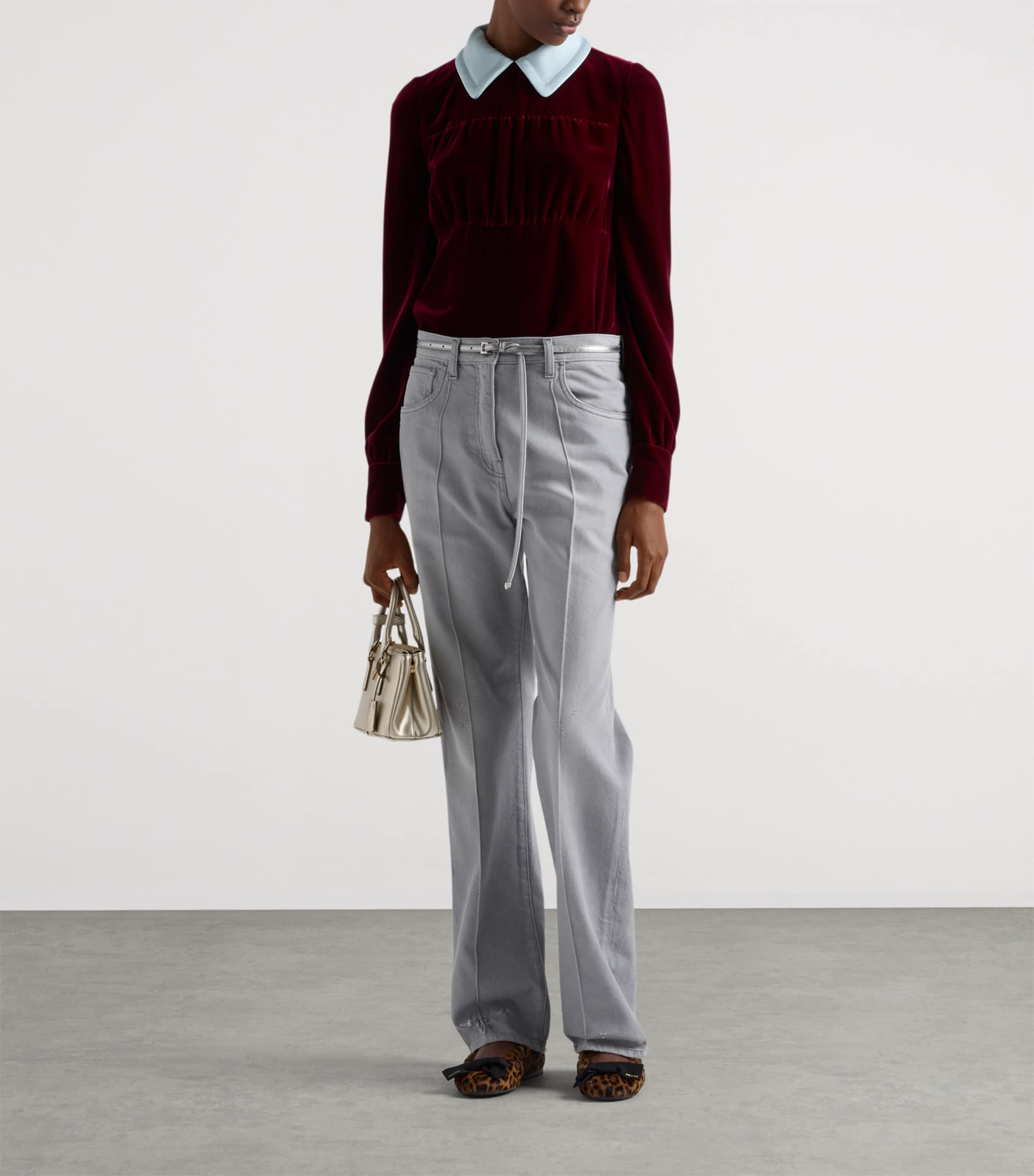 Velvet Polo Top F0041 Image 2