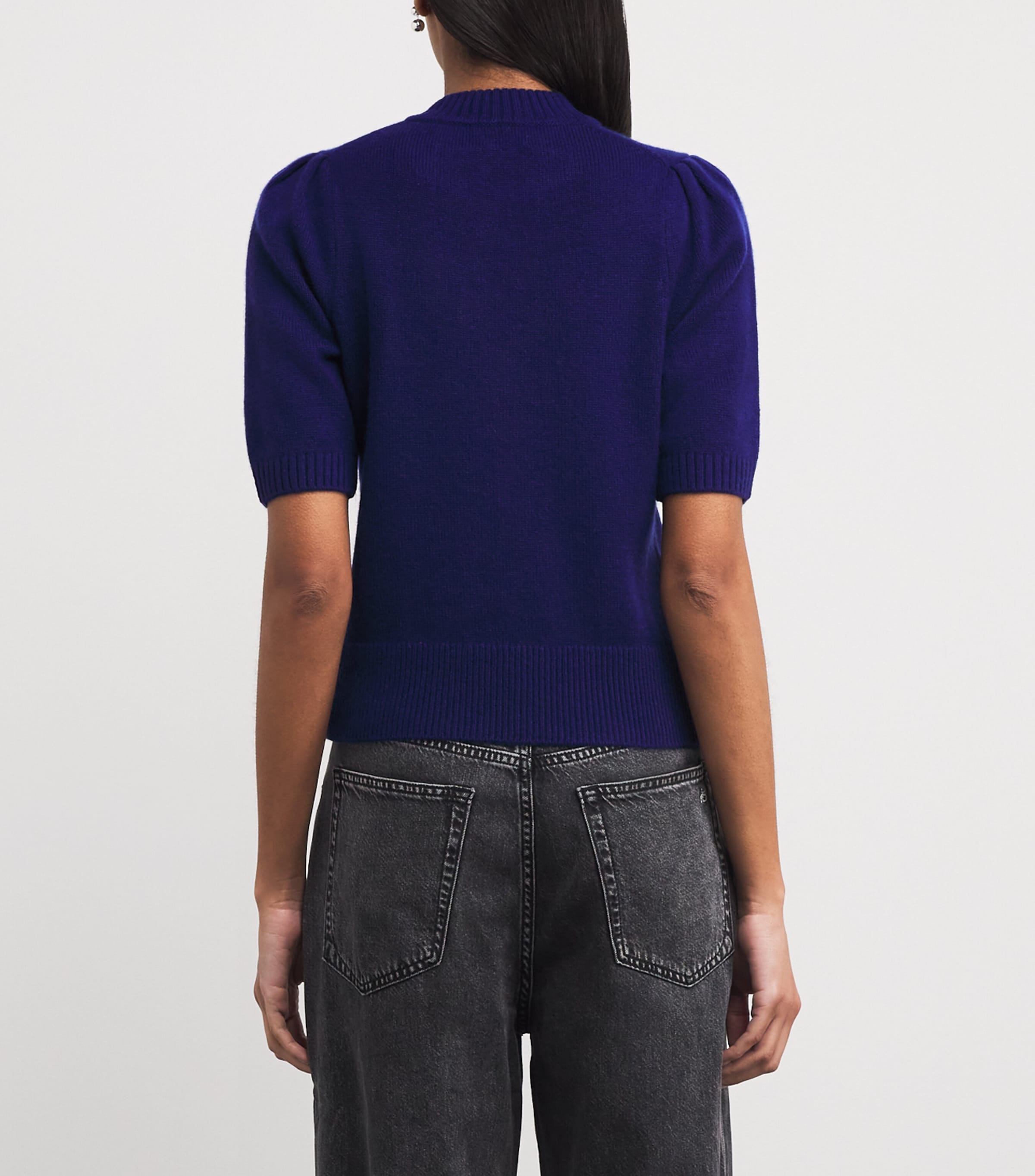 Cashmere Half-Zip T-Shirt JEWEL BLUE Image 4