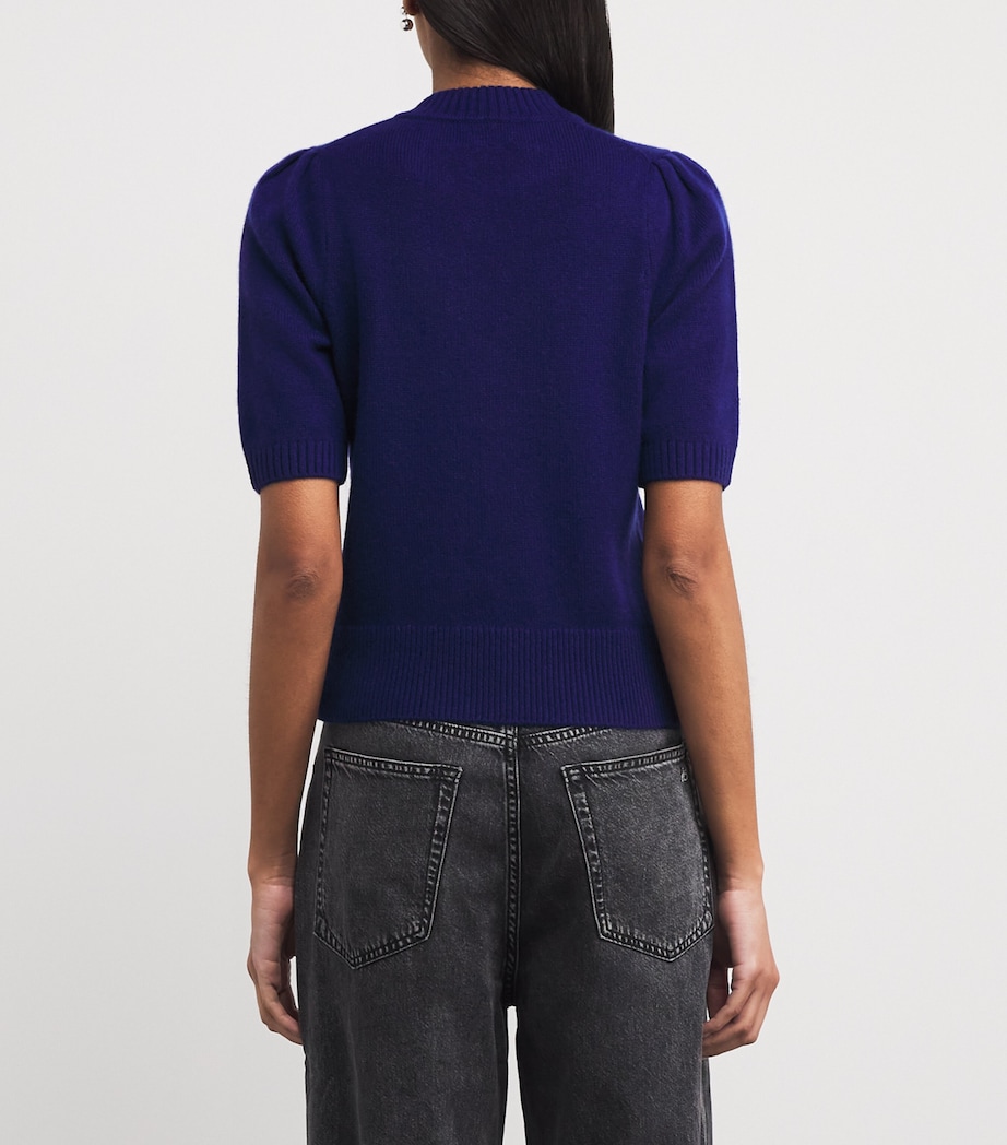Cashmere Half-Zip T-Shirt JEWEL BLUE Image 4