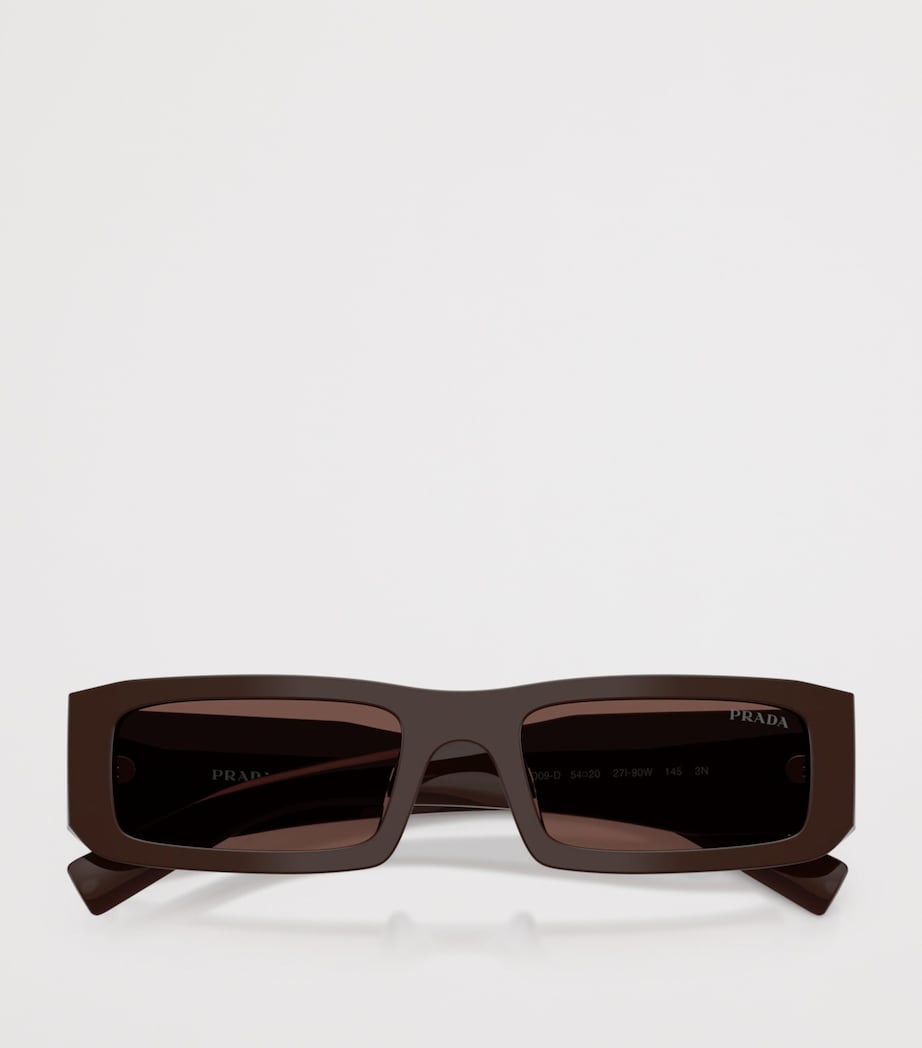Prada Acetate Rectangle Sunglasses Brown Image 5