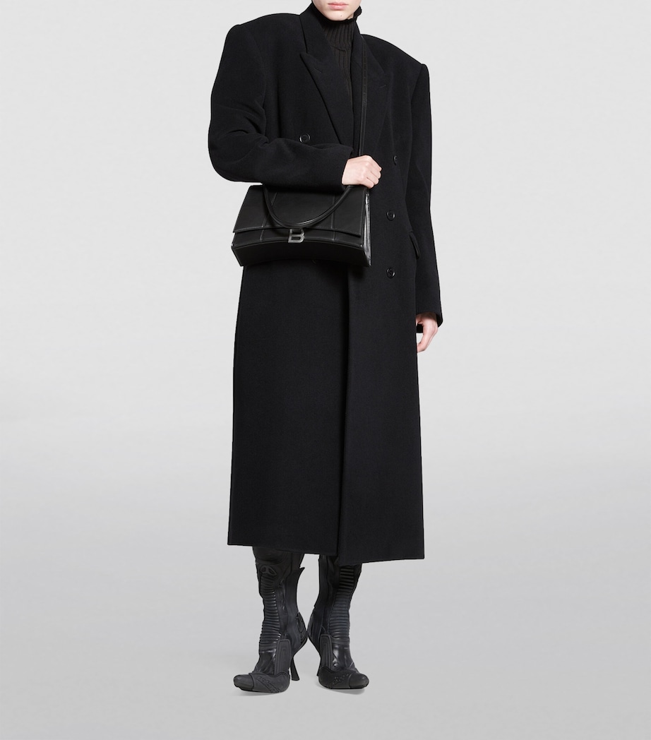 Balenciaga Medium Leather Hourglass Top-Handle Bag Image 5
