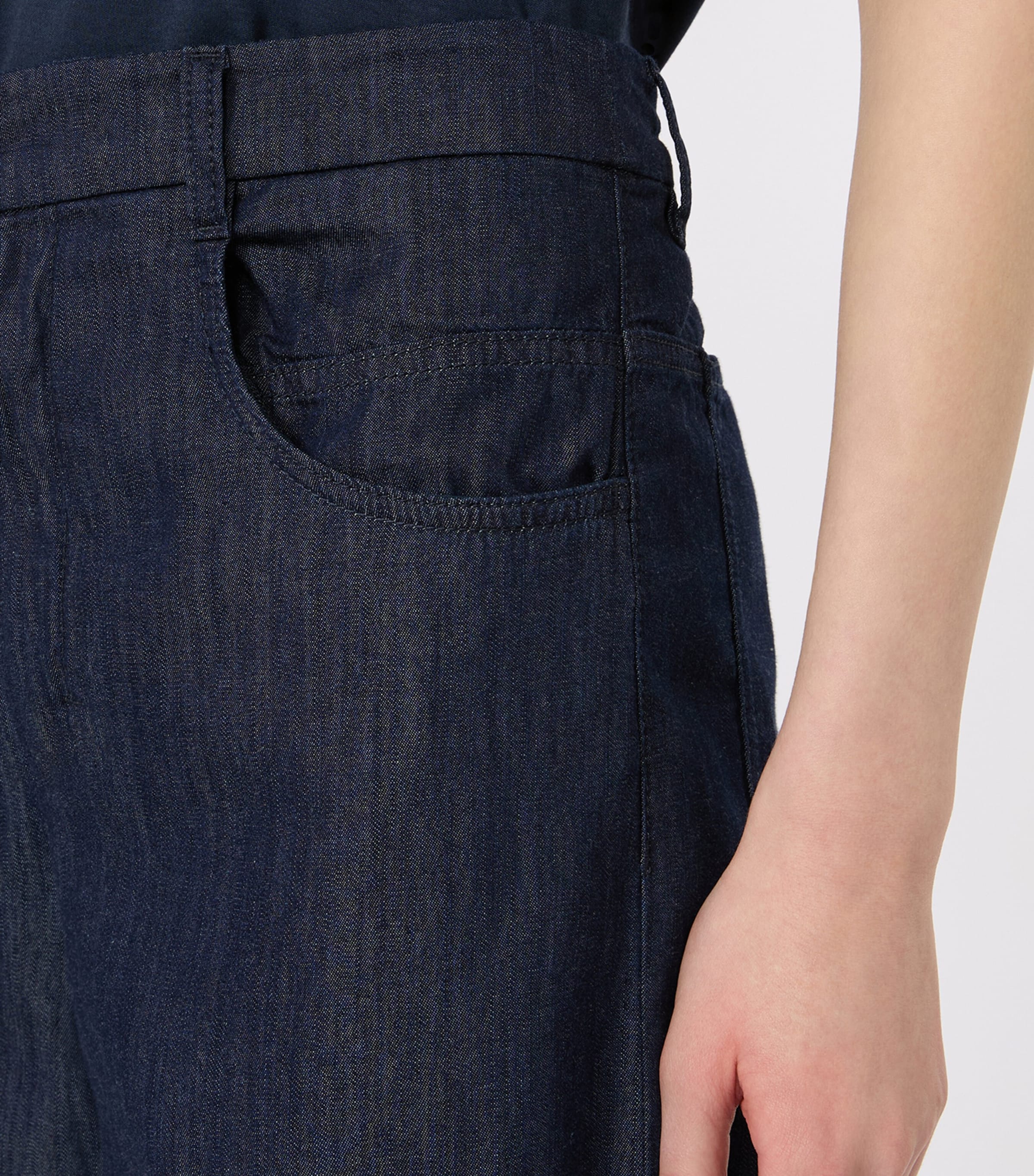 Max Mara Womens Cropped Barrel Jeans Midnightblue Image 5