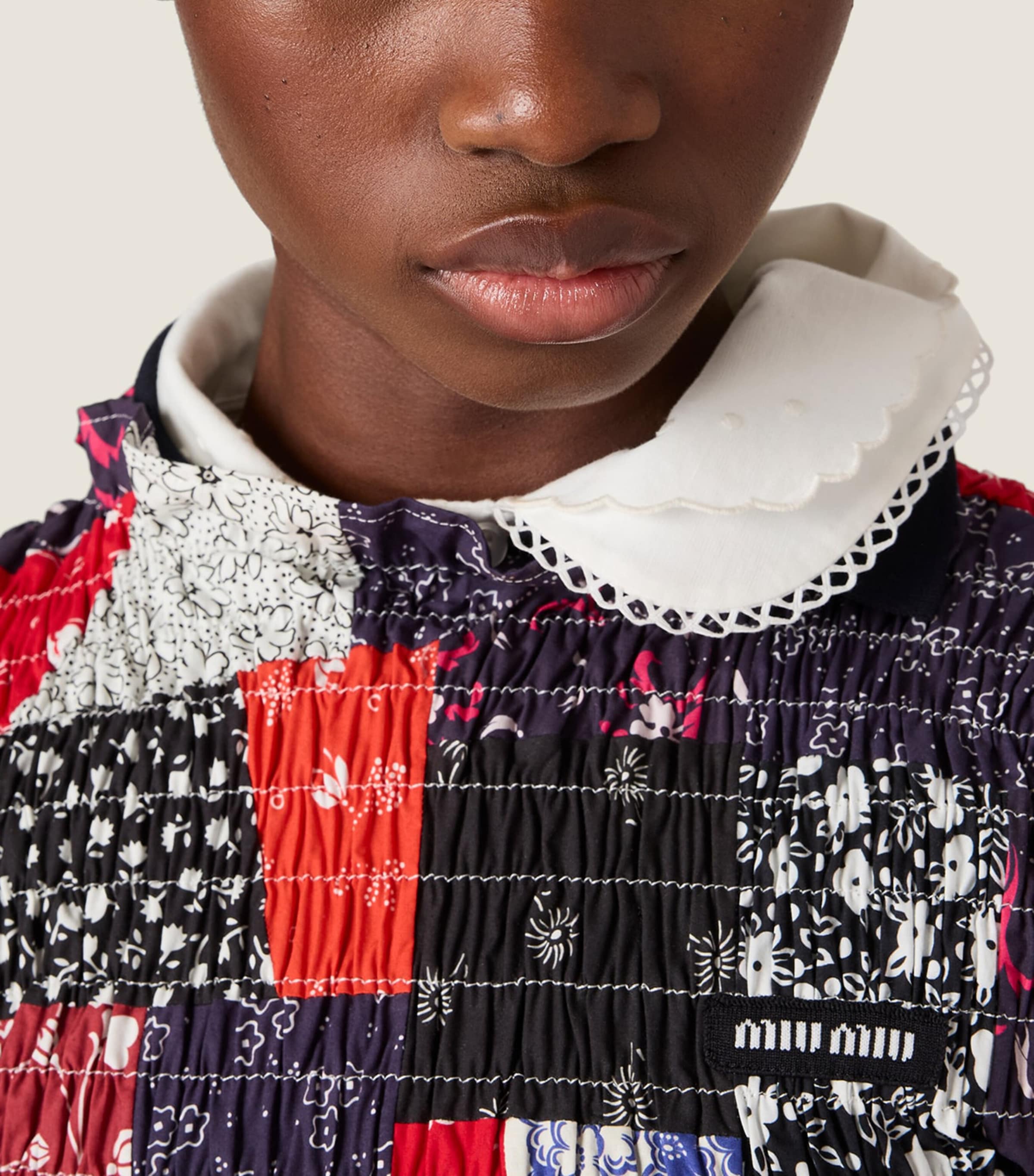 Patchwork Print Mini Dress F0055 Image 4