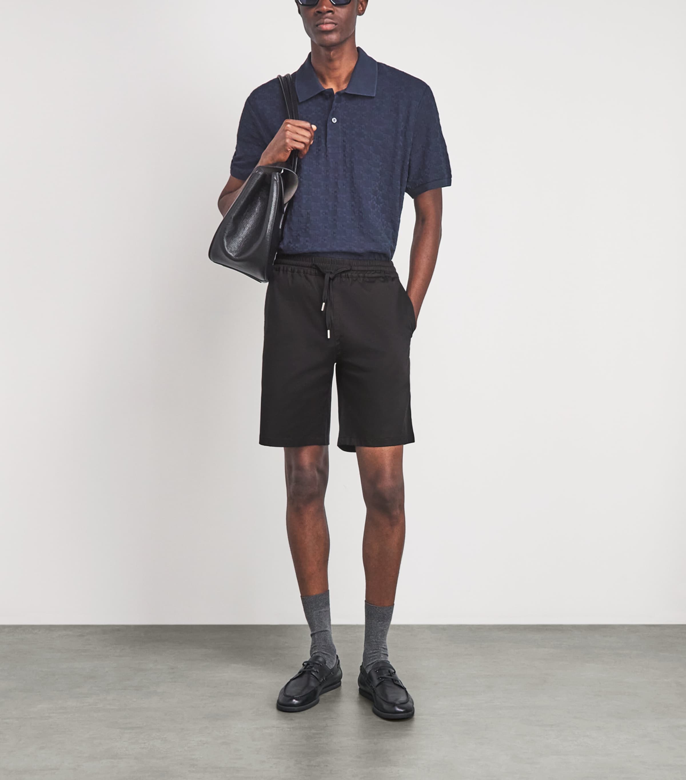 Sandro Paris Cotton Shorts In Black