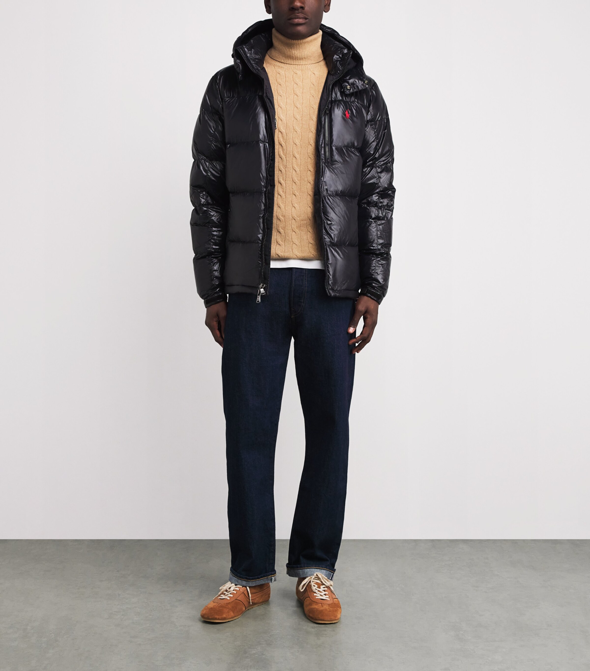 Water-Resistant Down Gorham Puffer Jacket BLACK Image 2